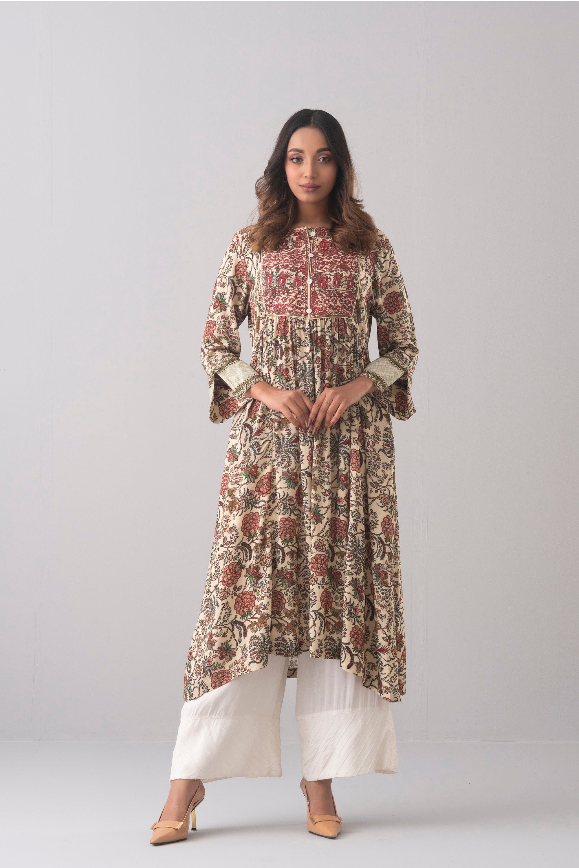Smart Fit Embroidered One-Piece Ethnic Kurta