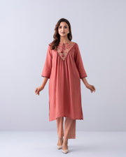Smart Fit Embroidered One-Piece Ethnic Kurta