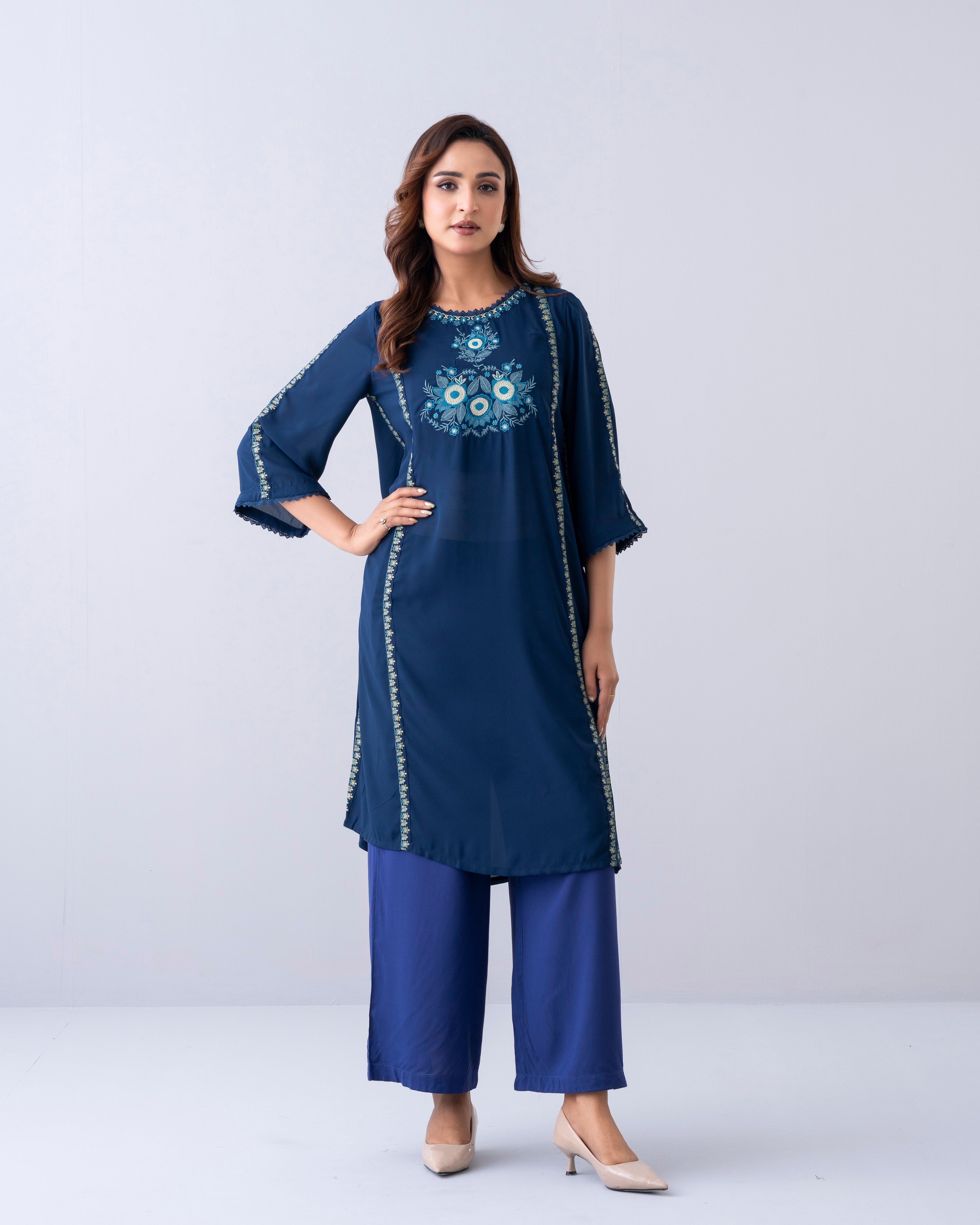 Smart Fit Printed One-Piece Ethnic Kurta