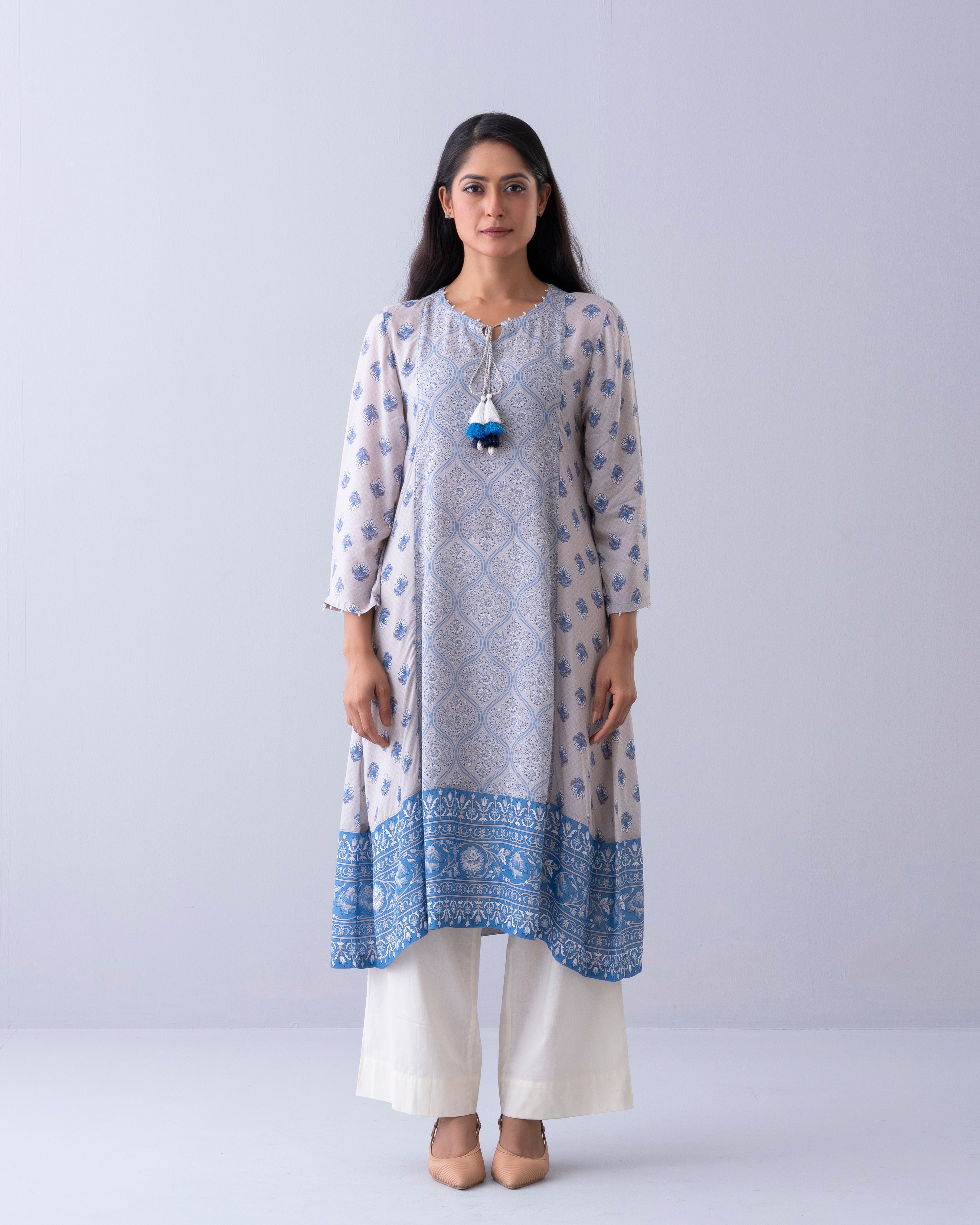 Smart Fit Printed One-Piece Ethnic Kurta