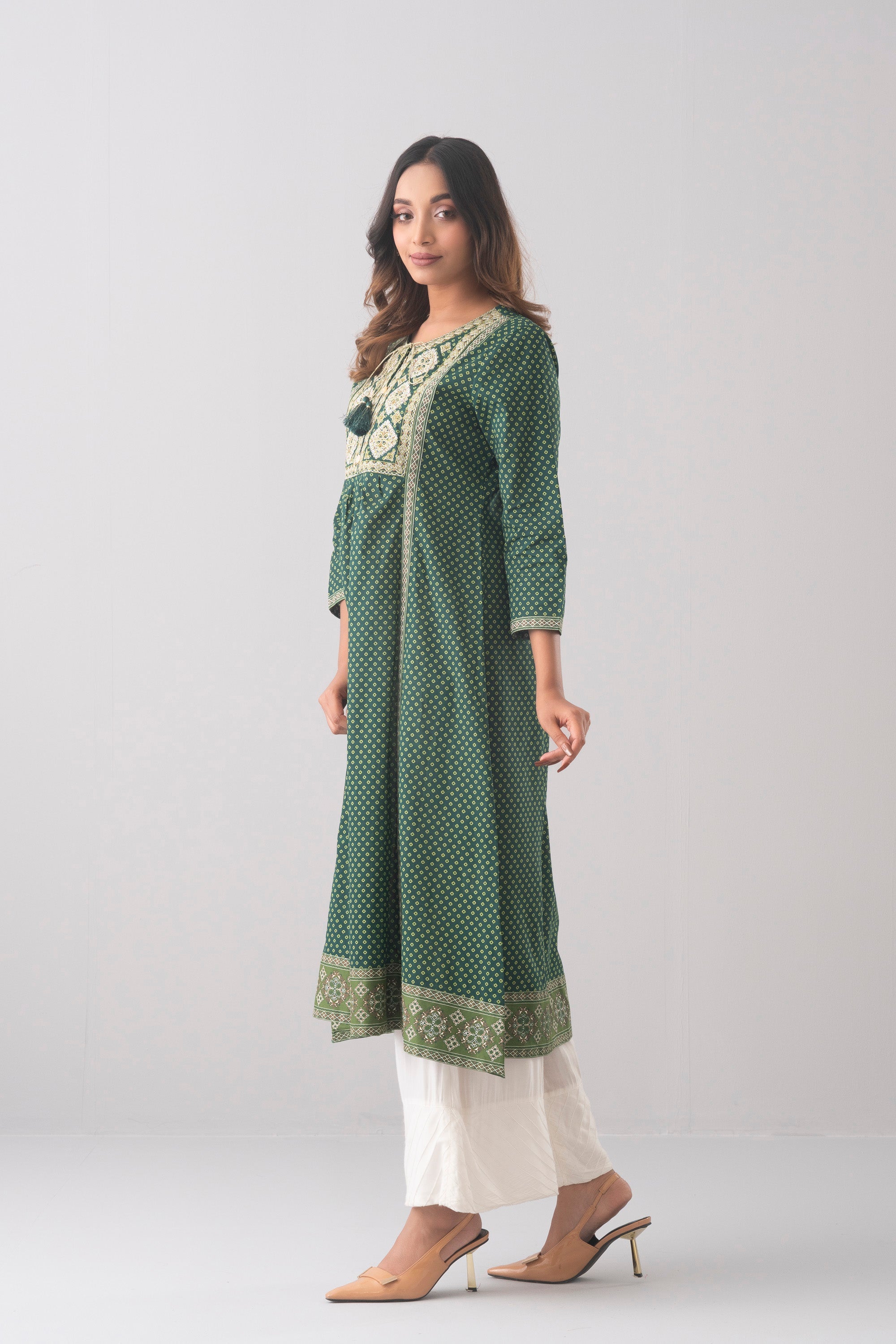 Smart Fit Printed One-Piece Ethnic Kurta