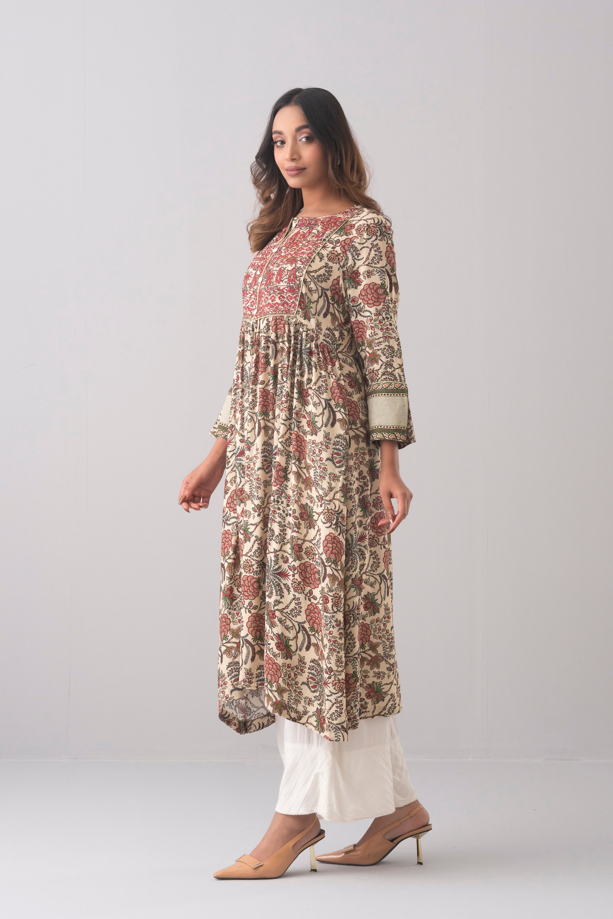 Smart Fit Embroidered One-Piece Ethnic Kurta