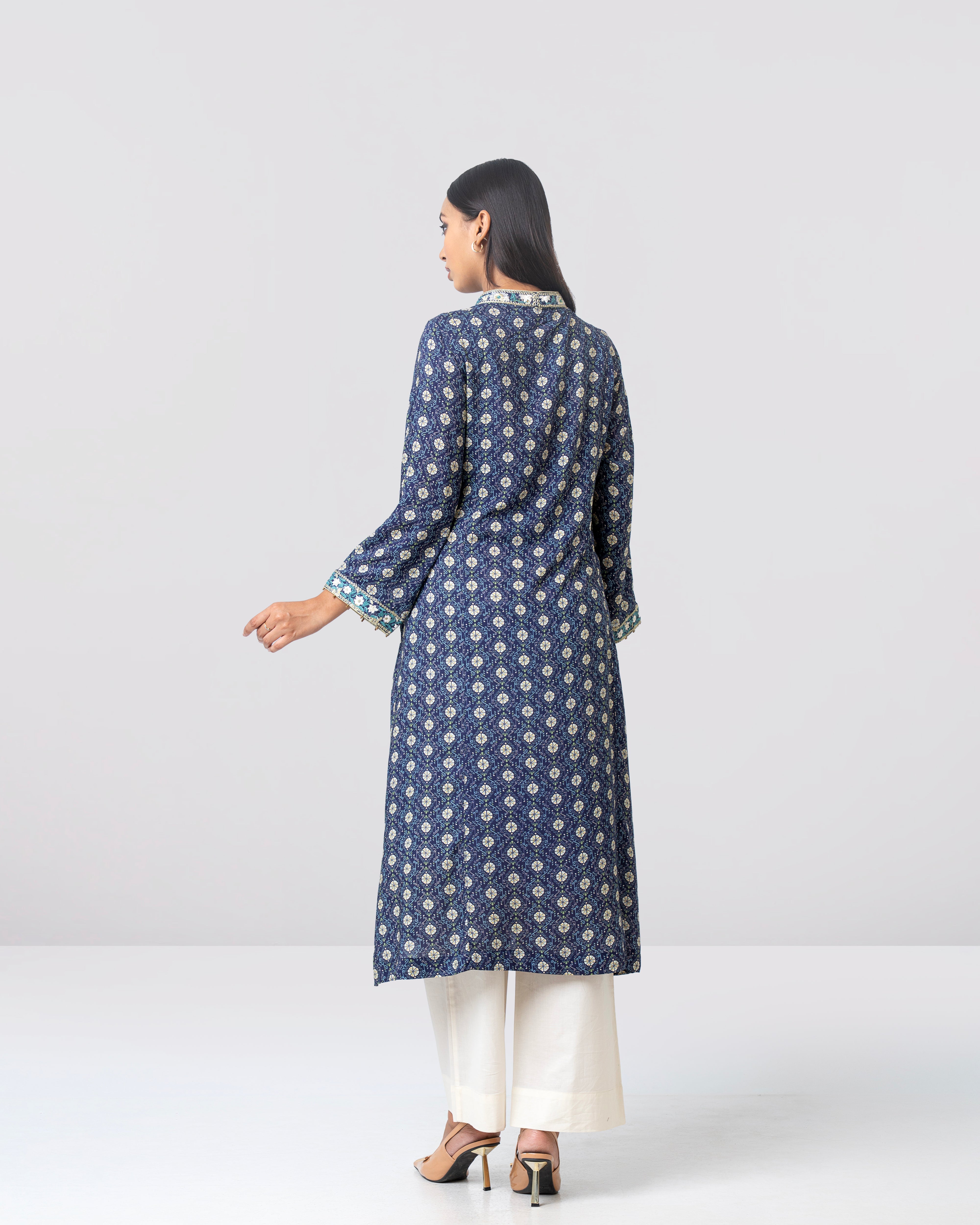 Smart Fit Embroidered One-Piece Ethnic Kurta