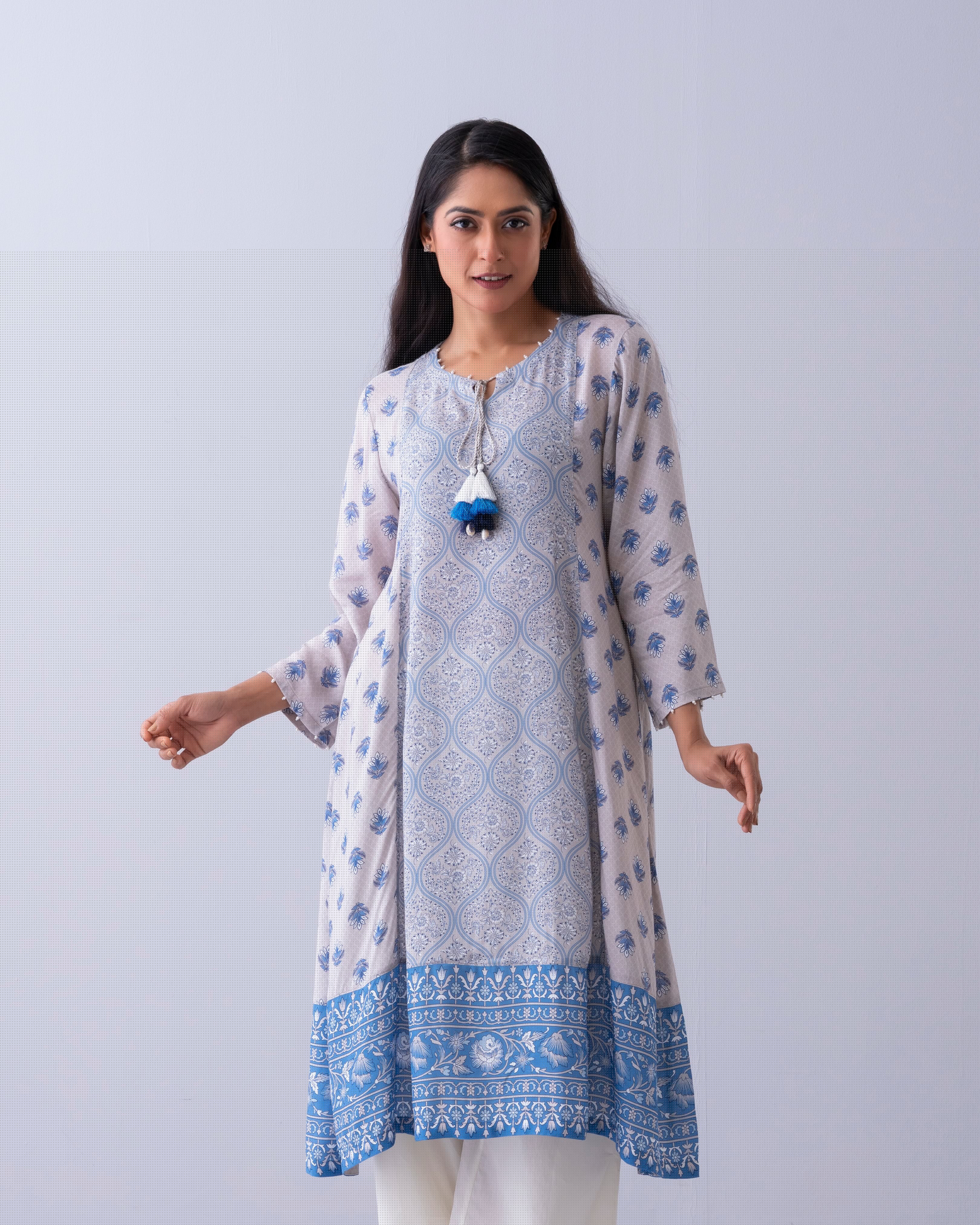 Smart Fit Printed One-Piece Ethnic Kurta