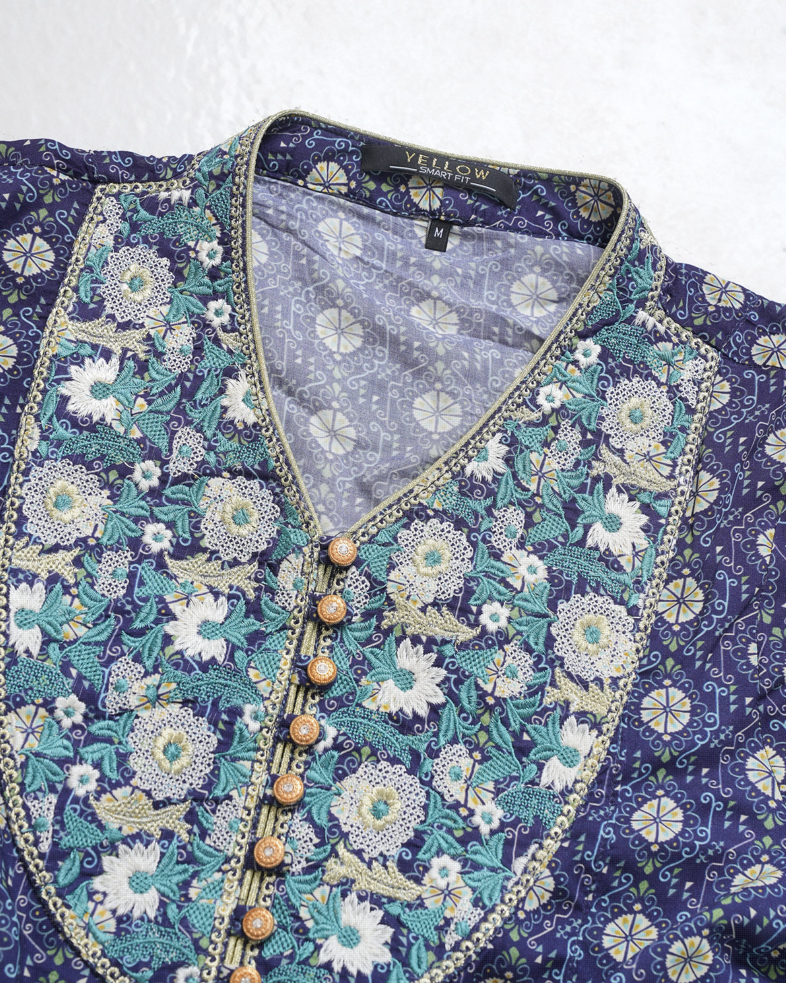Smart Fit Embroidered One-Piece Ethnic Kurta