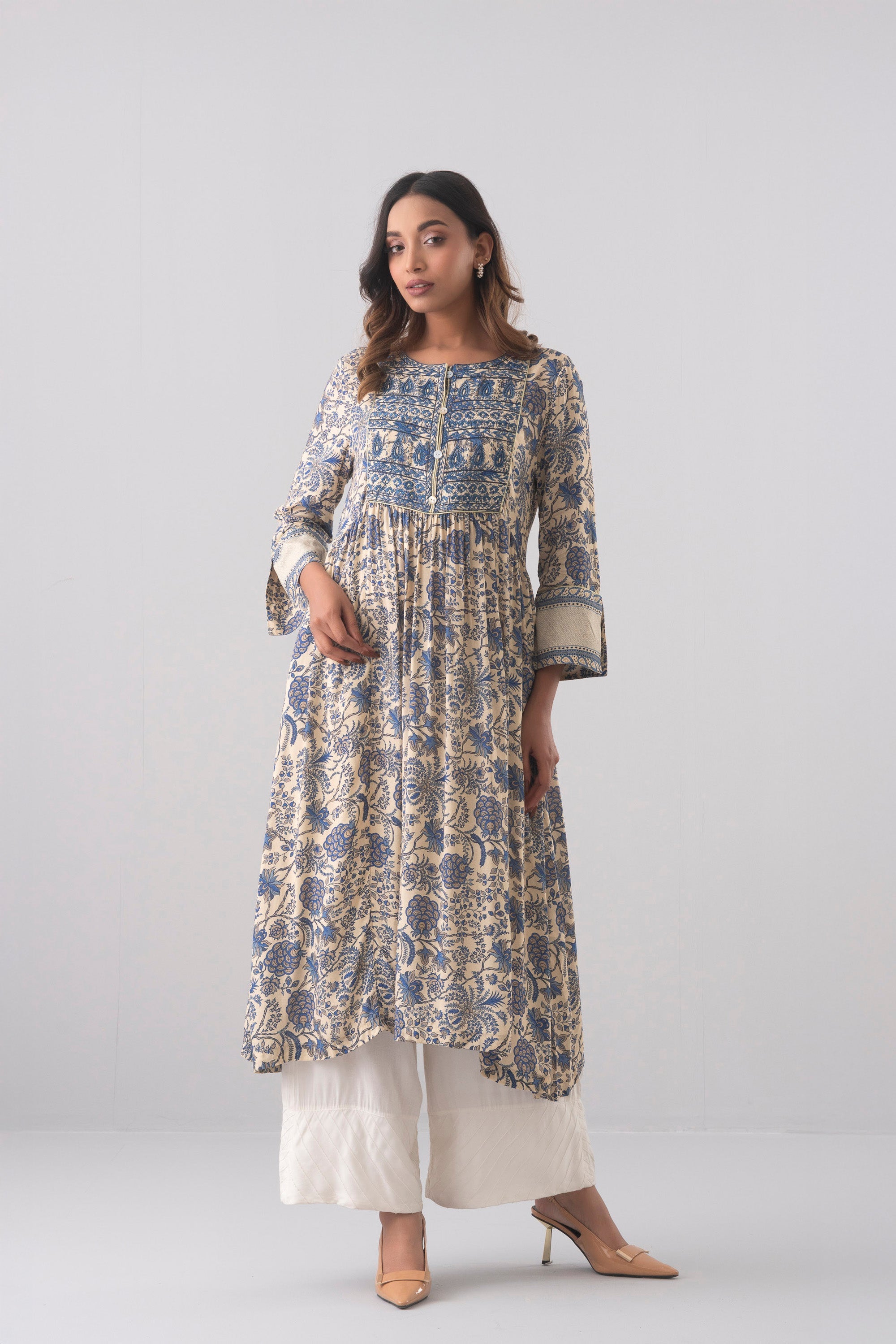 Smart Fit Embroidered One-Piece Ethnic Kurta
