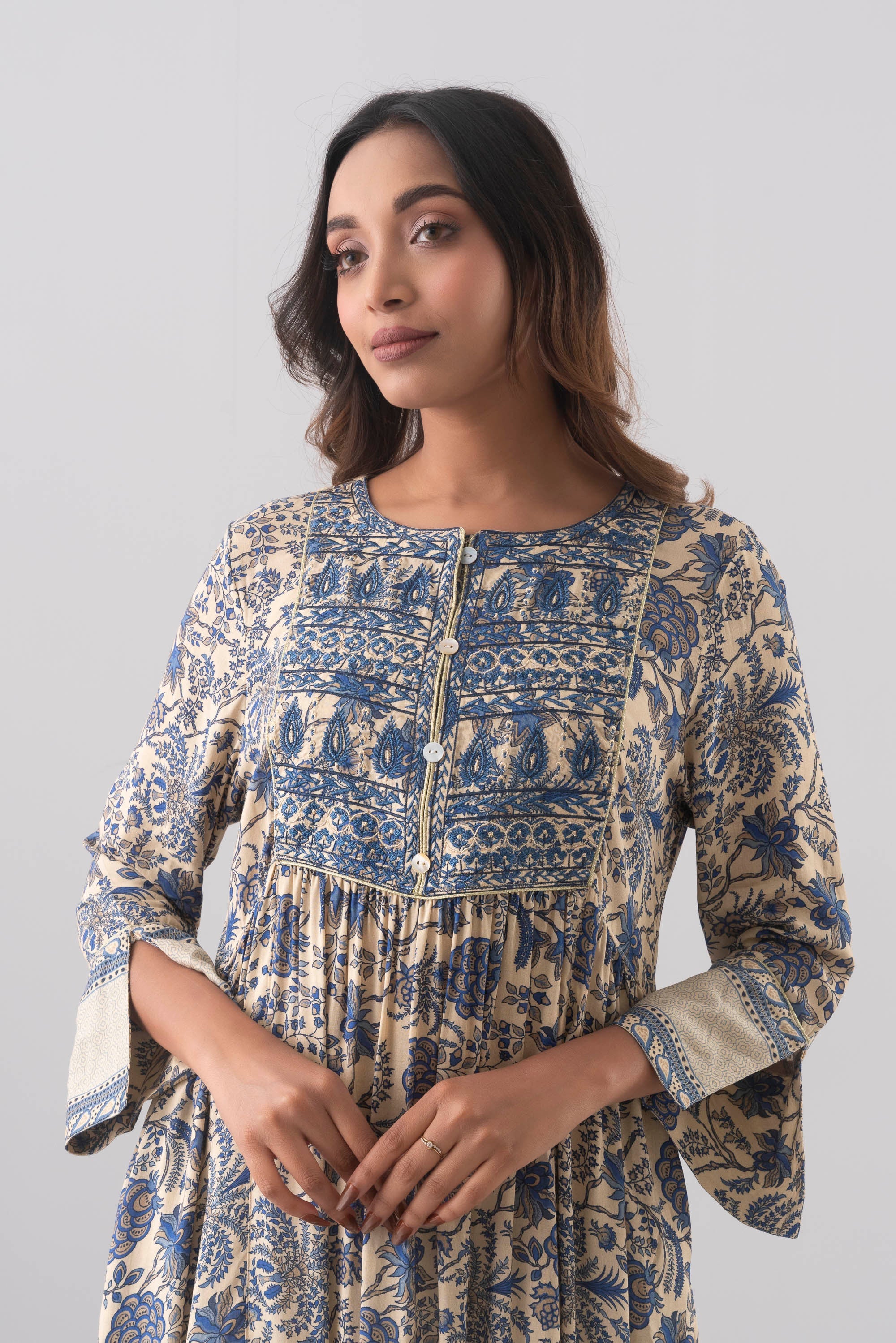 Smart Fit Embroidered One-Piece Ethnic Kurta