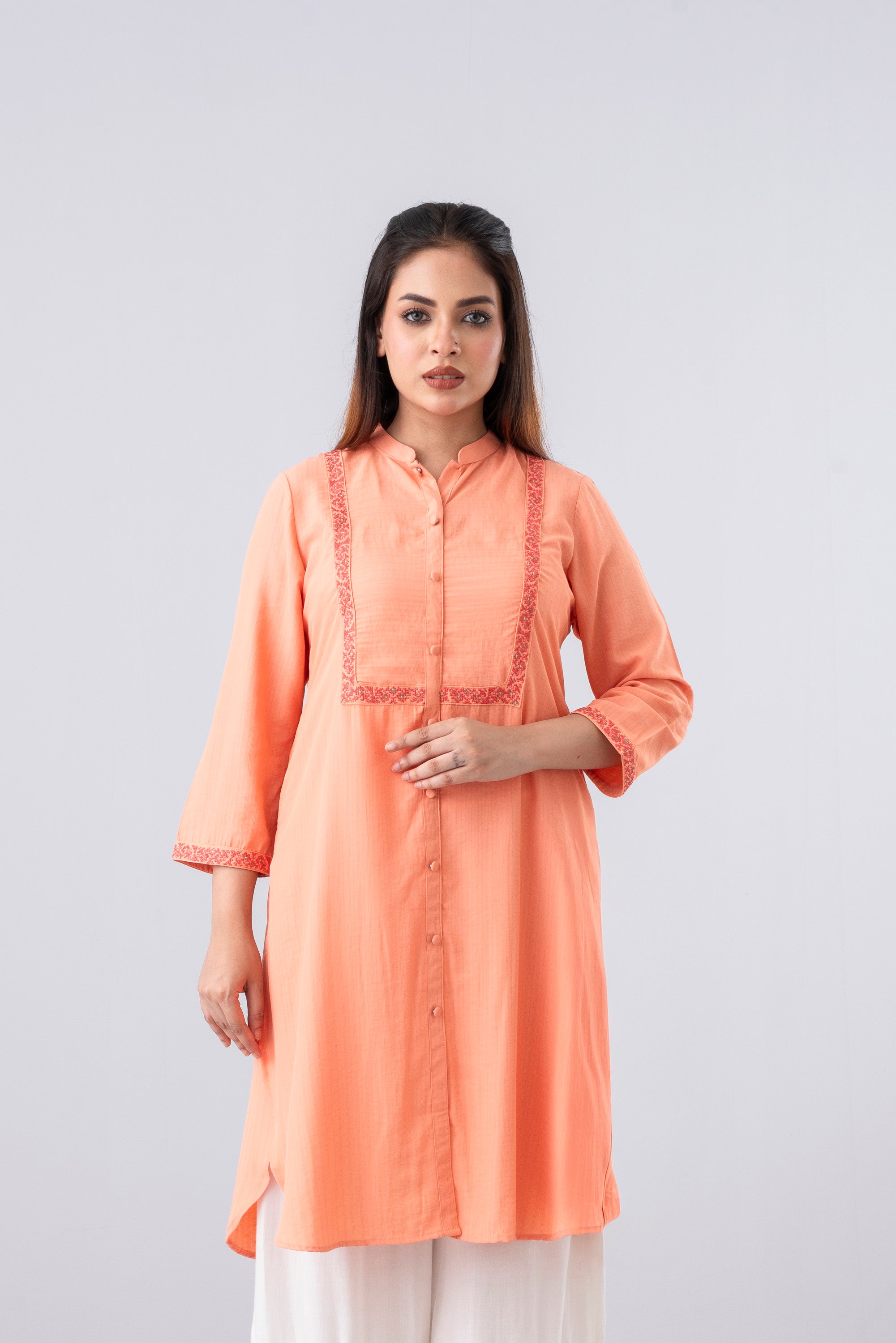 Smart Fit Embroidered Ethnic Kurta