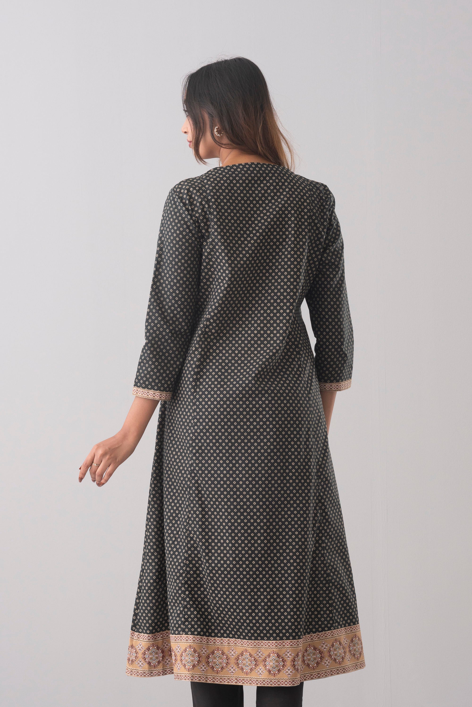 Smart Fit Printed One-Piece Ethnic Kurta