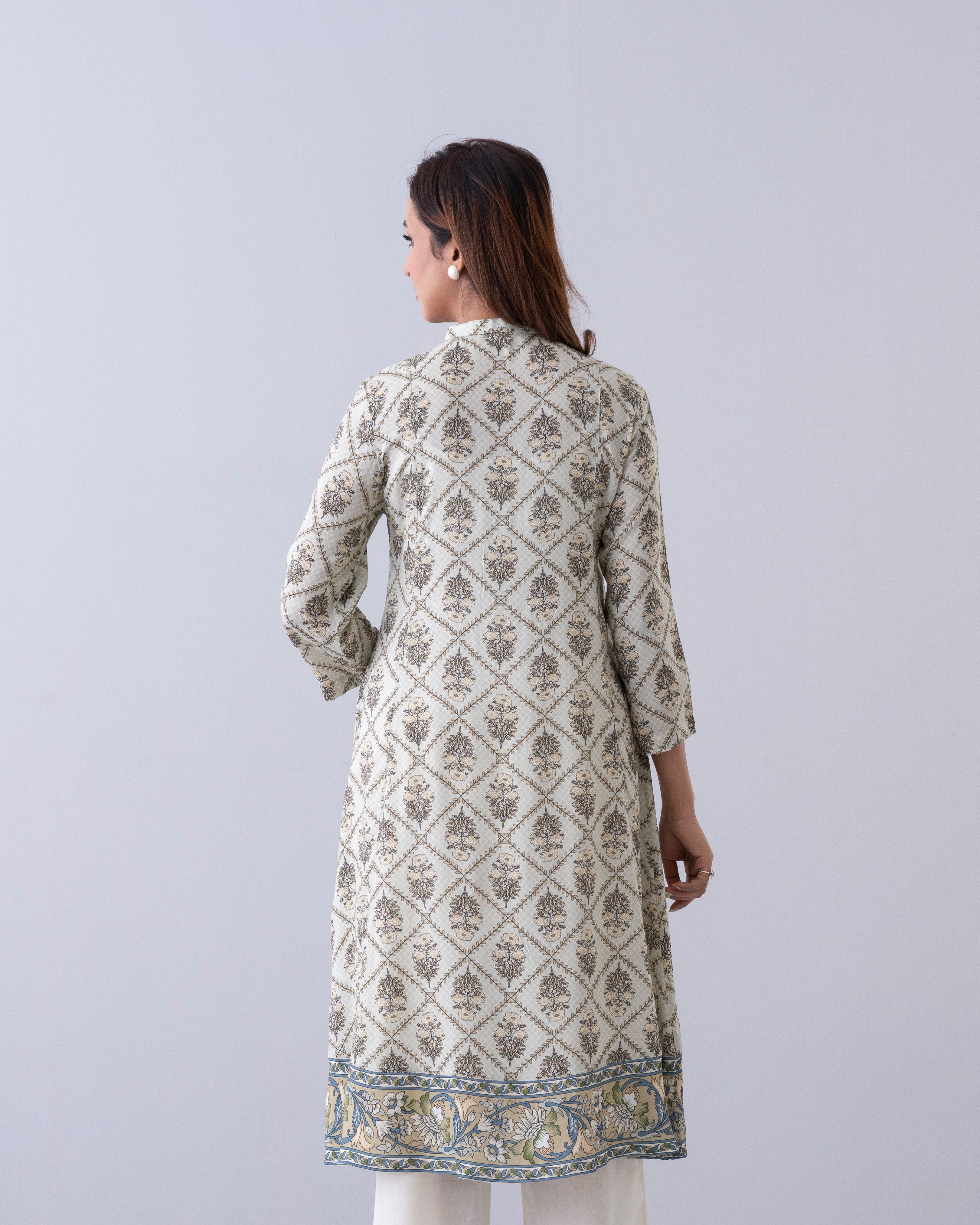 Smart Fit Embroidered One-Piece Ethnic Kurta