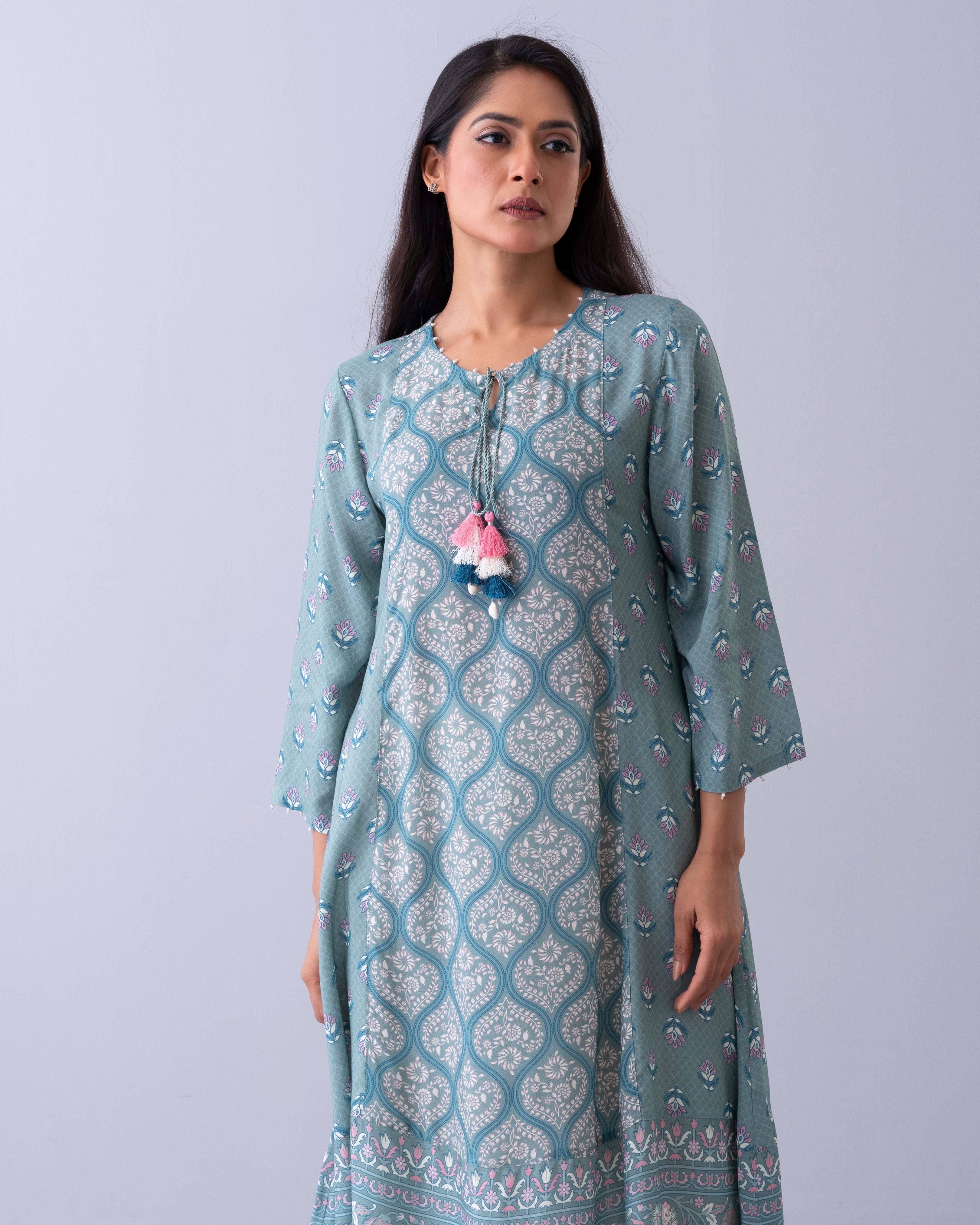 Smart Fit Printed One-Piece Ethnic Kurta
