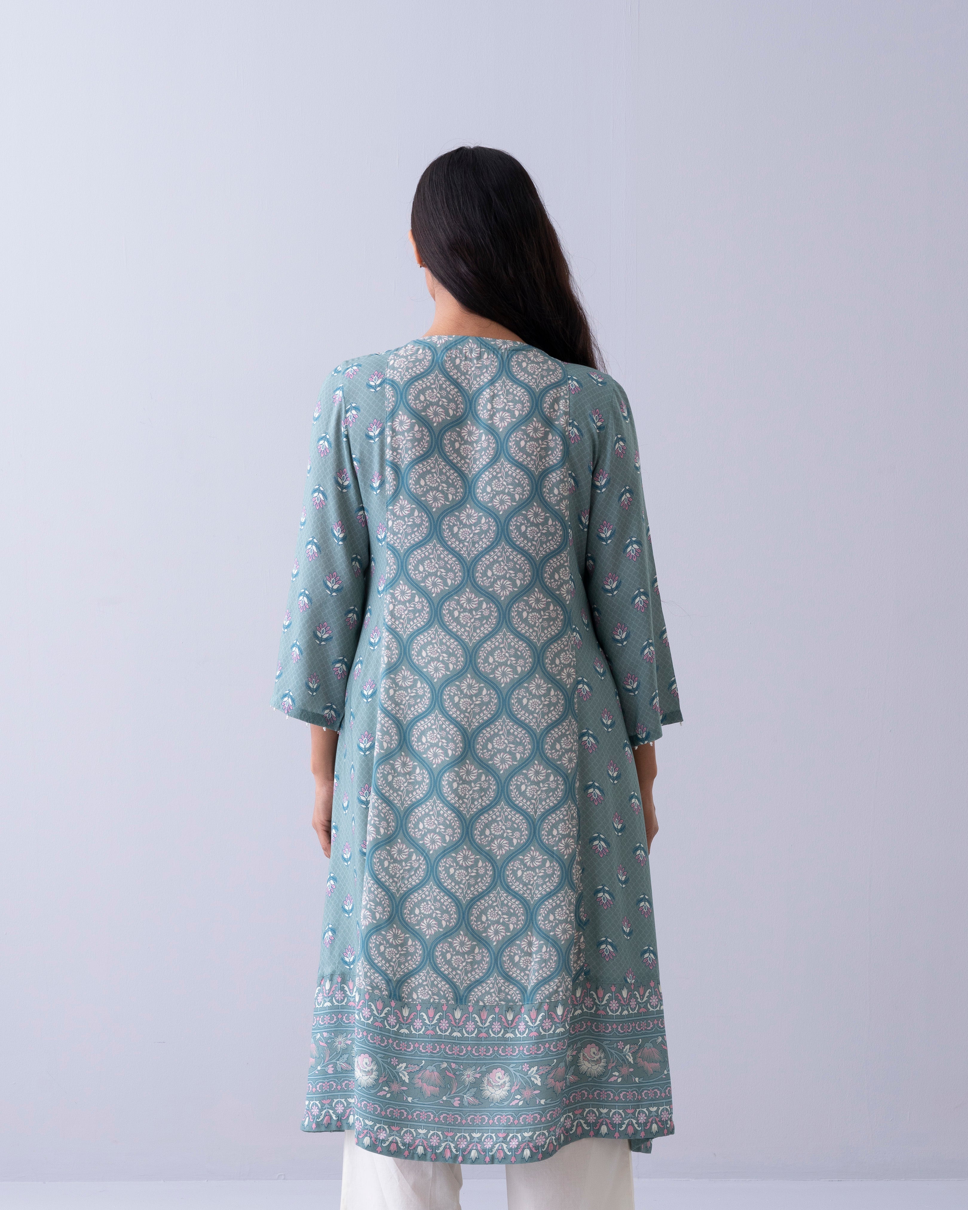 Smart Fit Printed One-Piece Ethnic Kurta