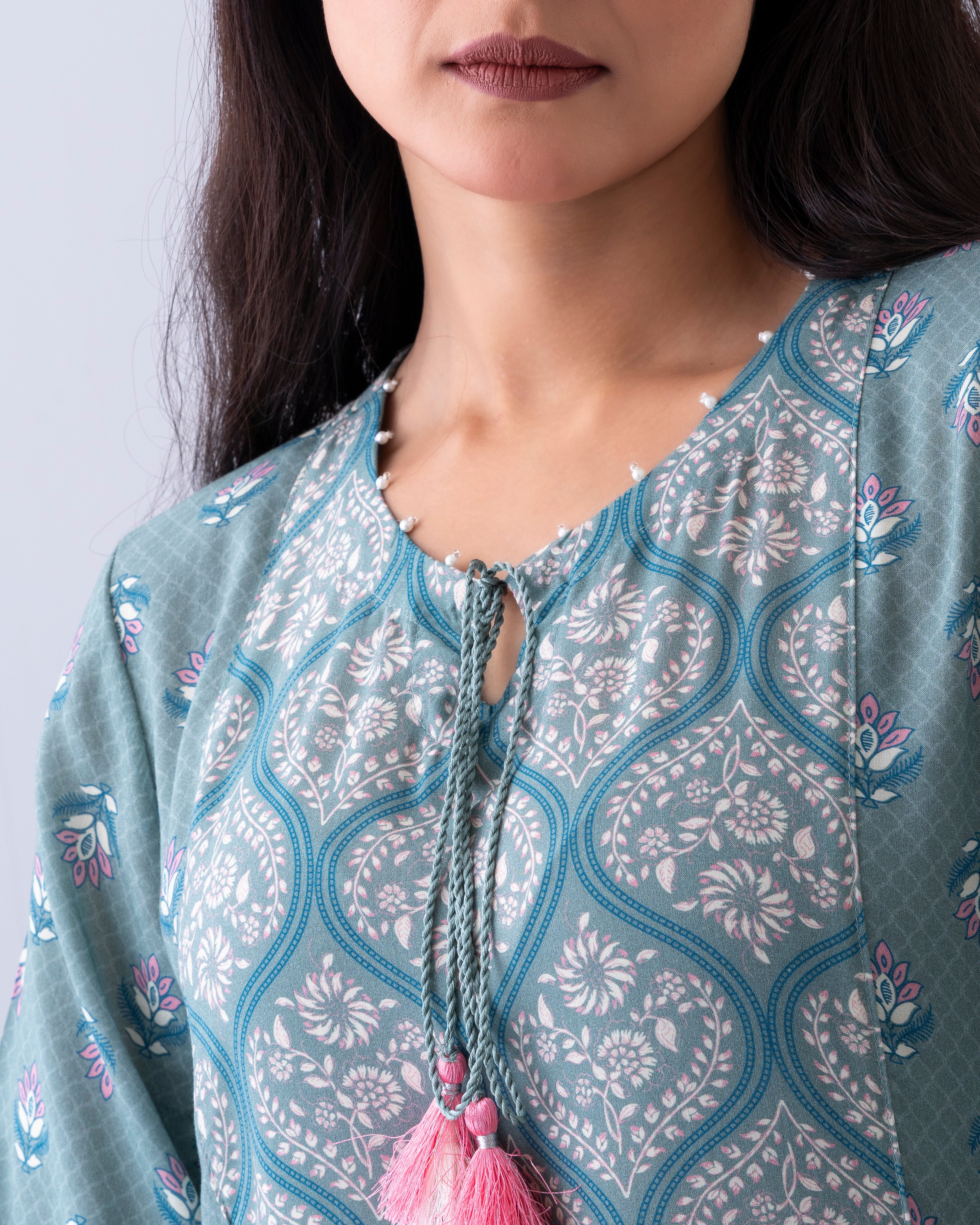 Smart Fit Printed One-Piece Ethnic Kurta