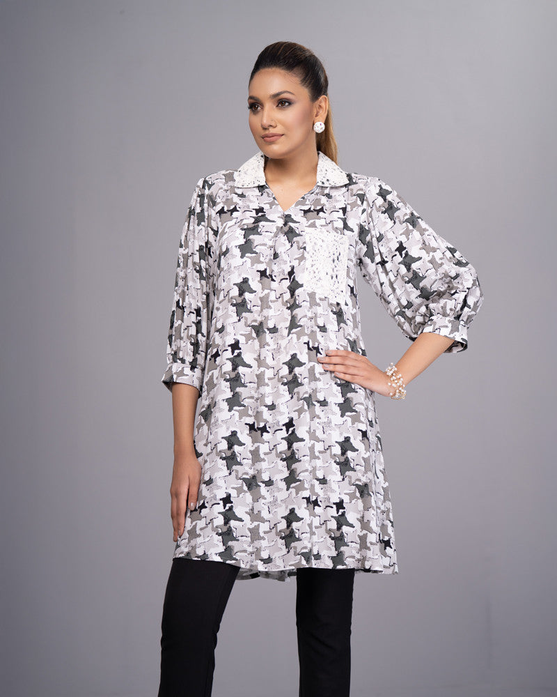 WOMENS WOVEN LONG TOPS