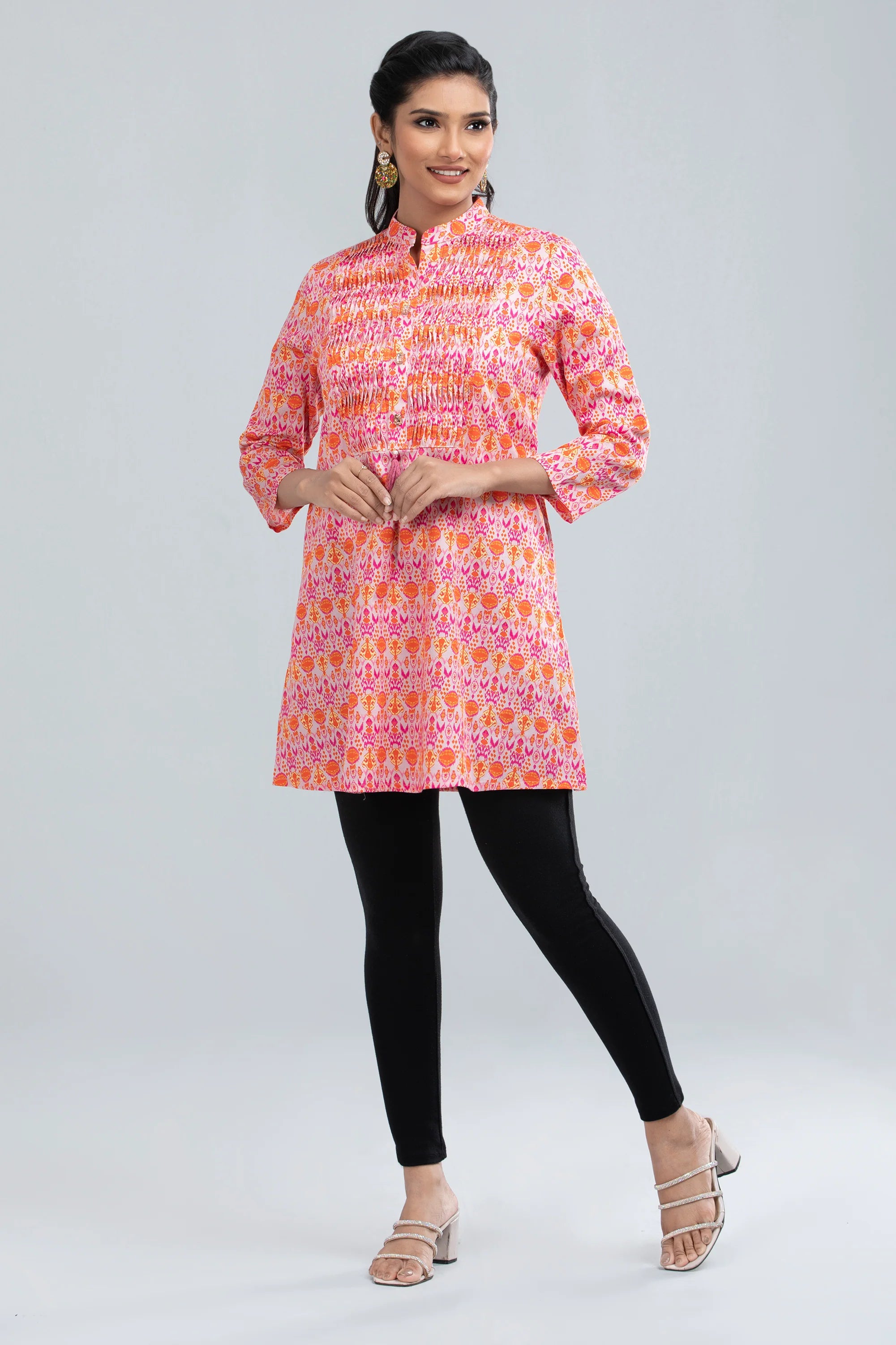 Ikat Printed Fashion Top - Mystika