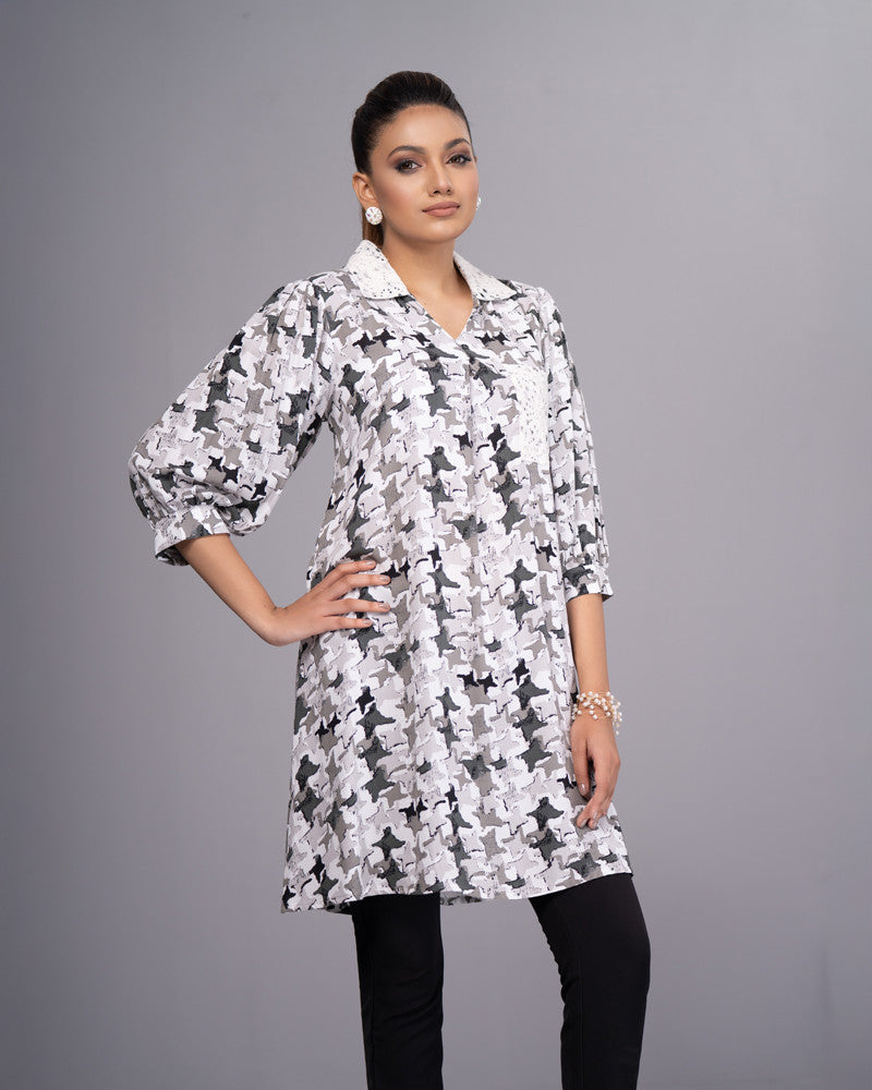 WOMENS WOVEN LONG TOPS