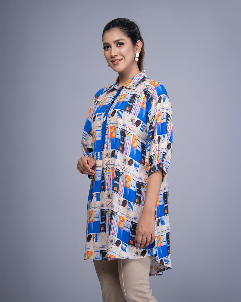 WOMENS WOVEN LONG TOPS
