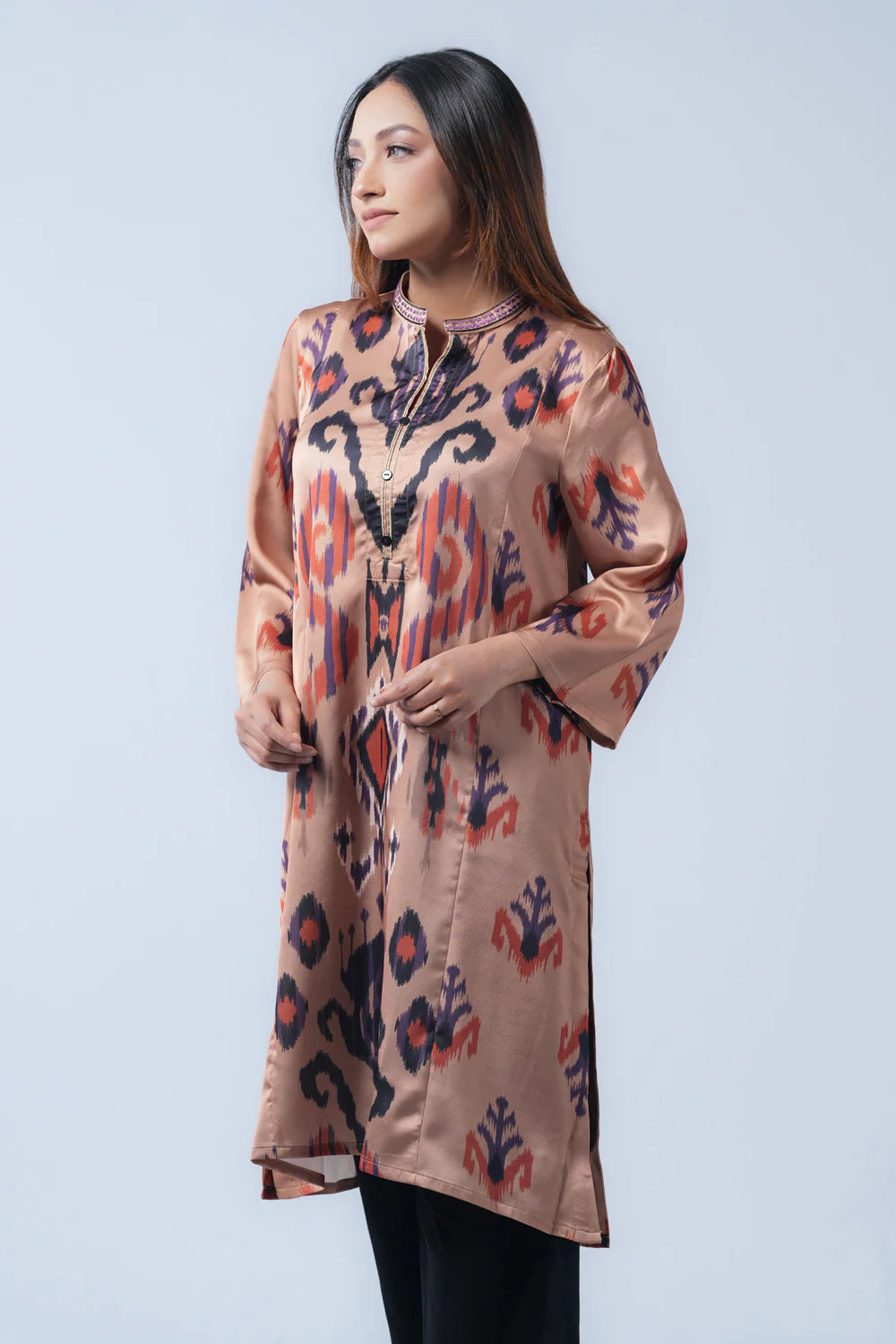 Mid-Length Sublimation Printed Smart Fit Ethnic Kurta