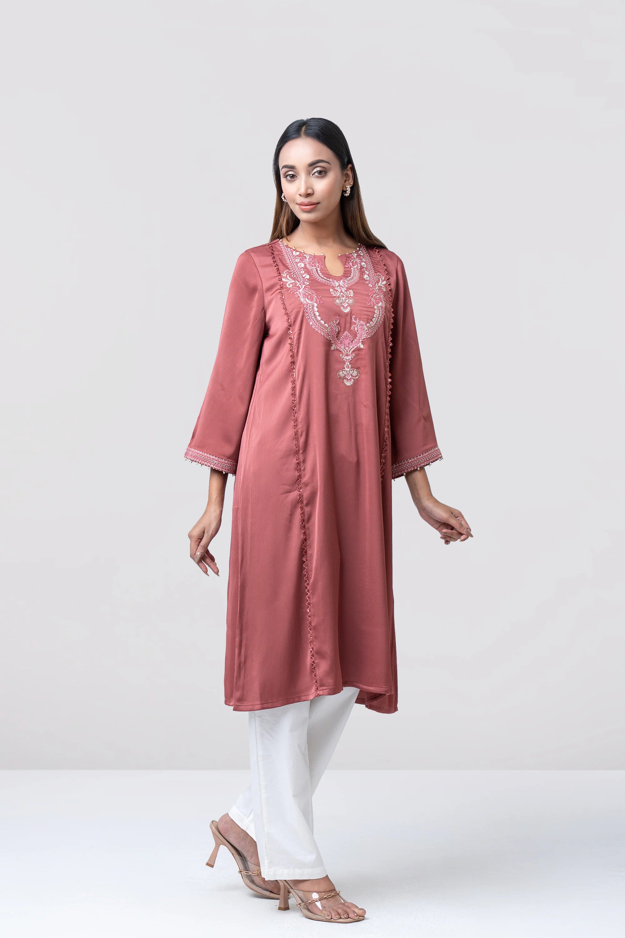 Smart Fit Embroidered Ethnic Kurta