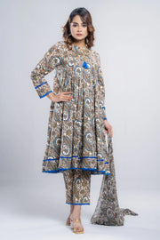 Ready-to-Wear Three Piece Lawn with Chiffon Dupatta