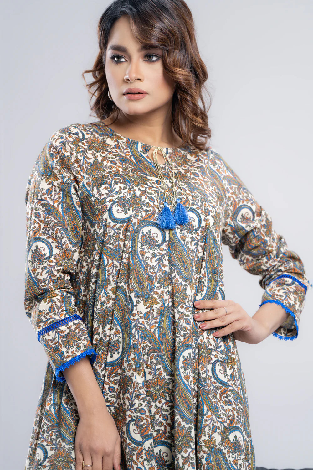 Ready-to-Wear Three Piece Lawn with Chiffon Dupatta
