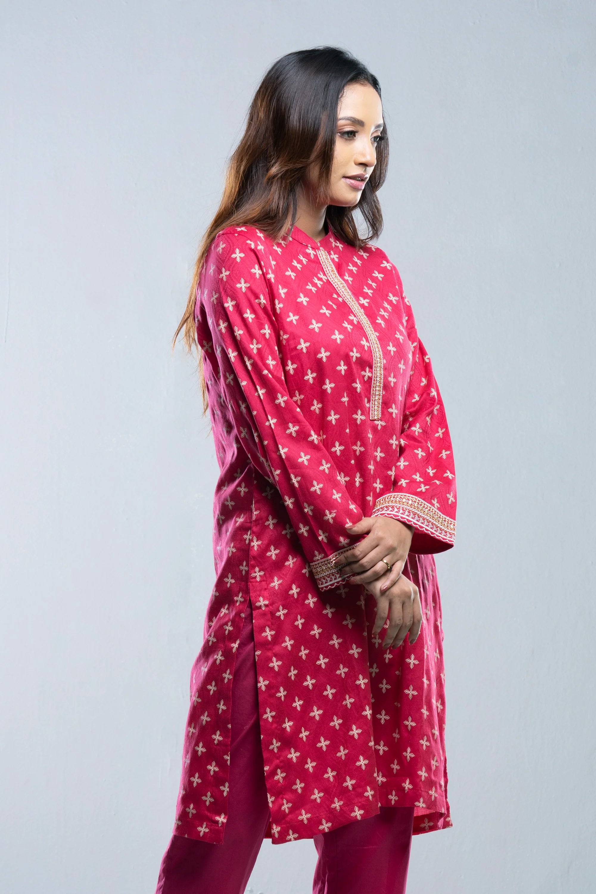 Smart Fit Jacquard Lawn Kurta
