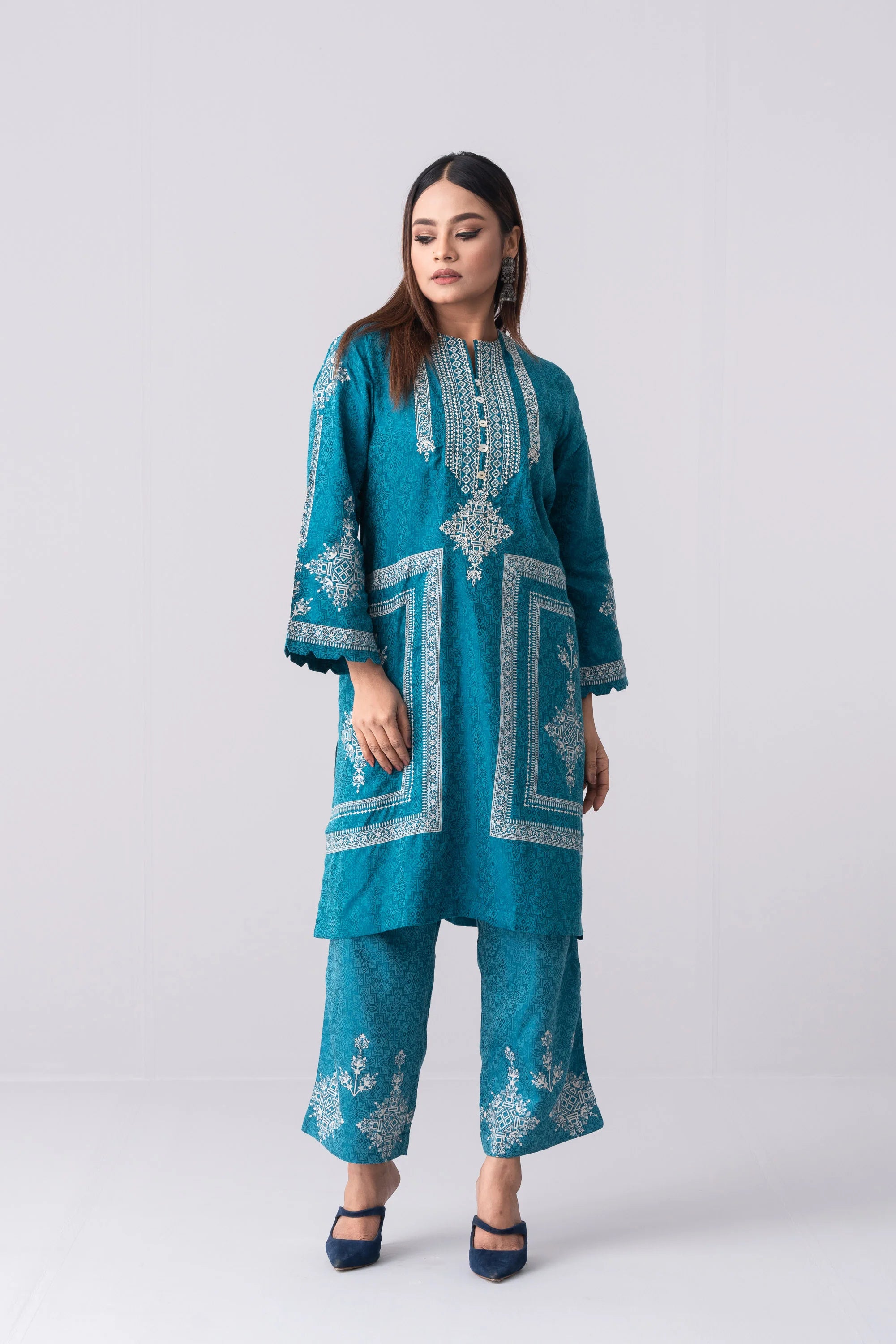Ready-to-Wear Embroidered and Printed Semi-Formal Ethnic Set