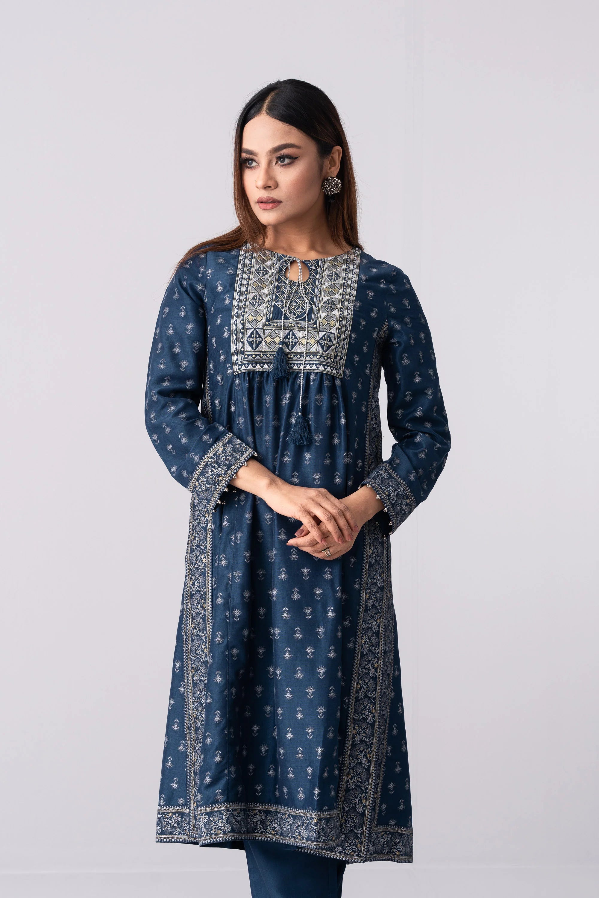 Ready-to-Wear Embroidered Two-Piece Formal Ethnic Set