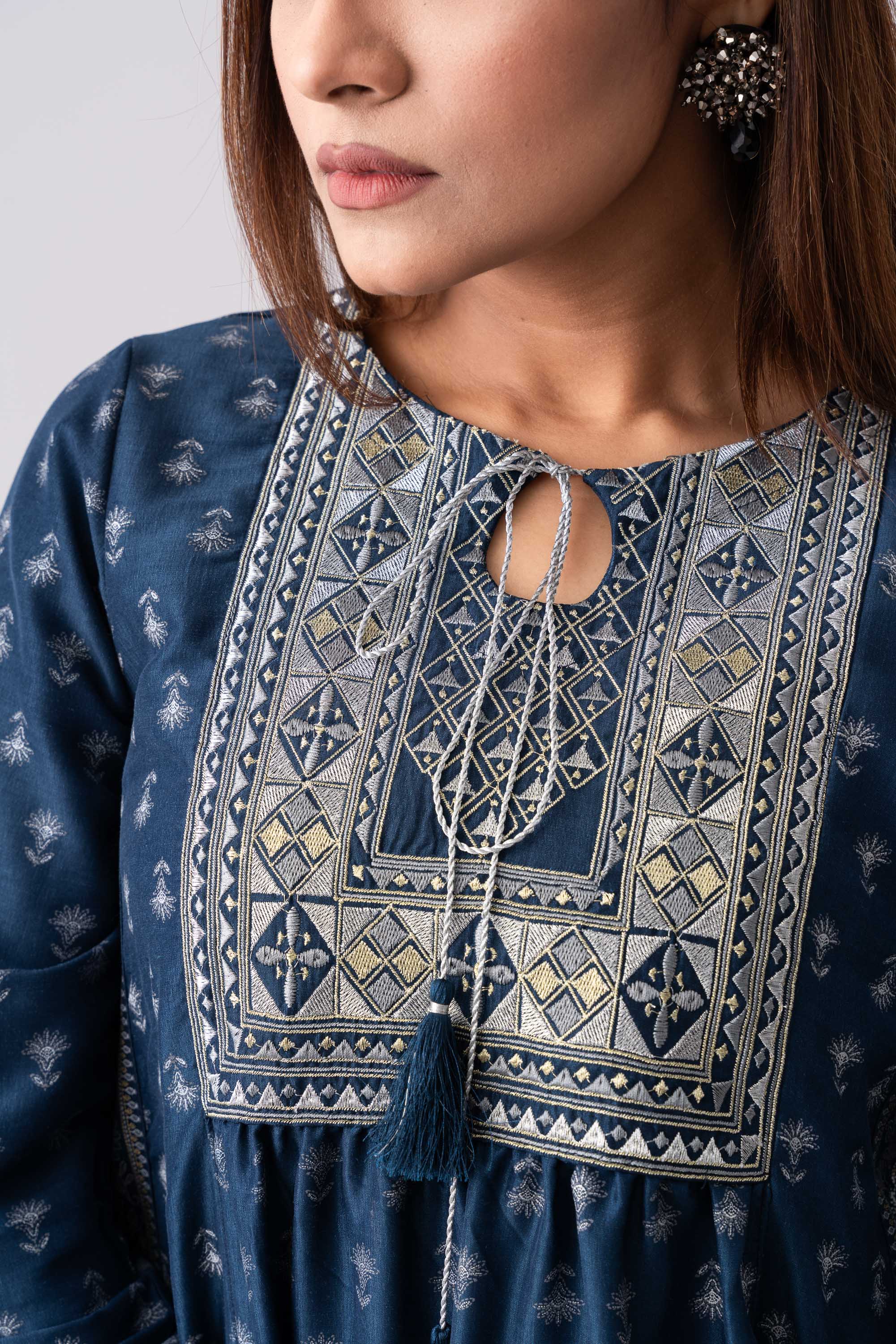 Ready-to-Wear Embroidered Two-Piece Formal Ethnic Set