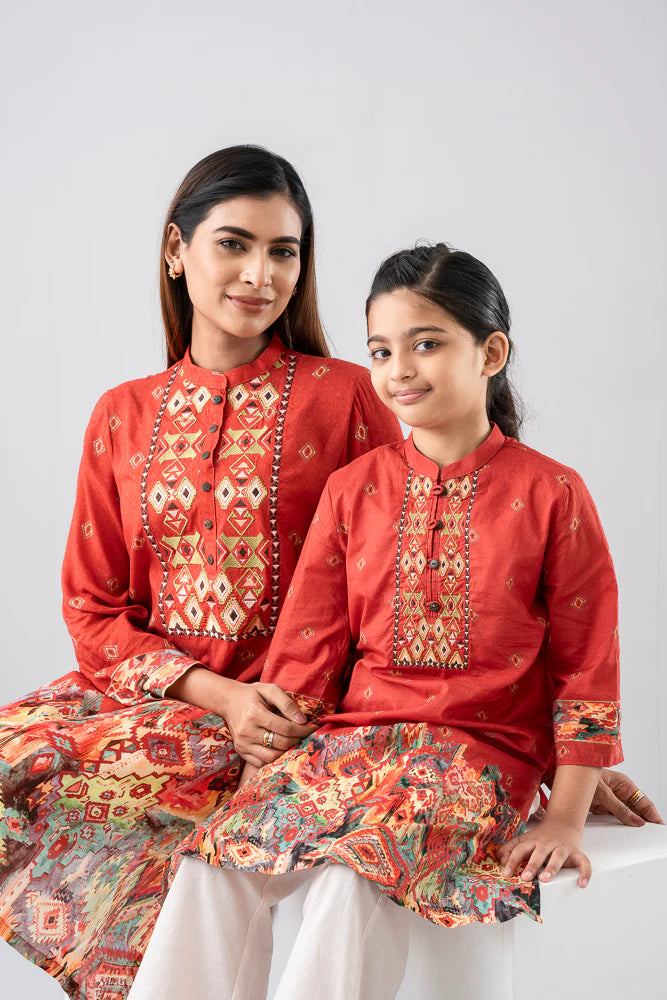 Smart Fit Embroidered Ethnic Kurta