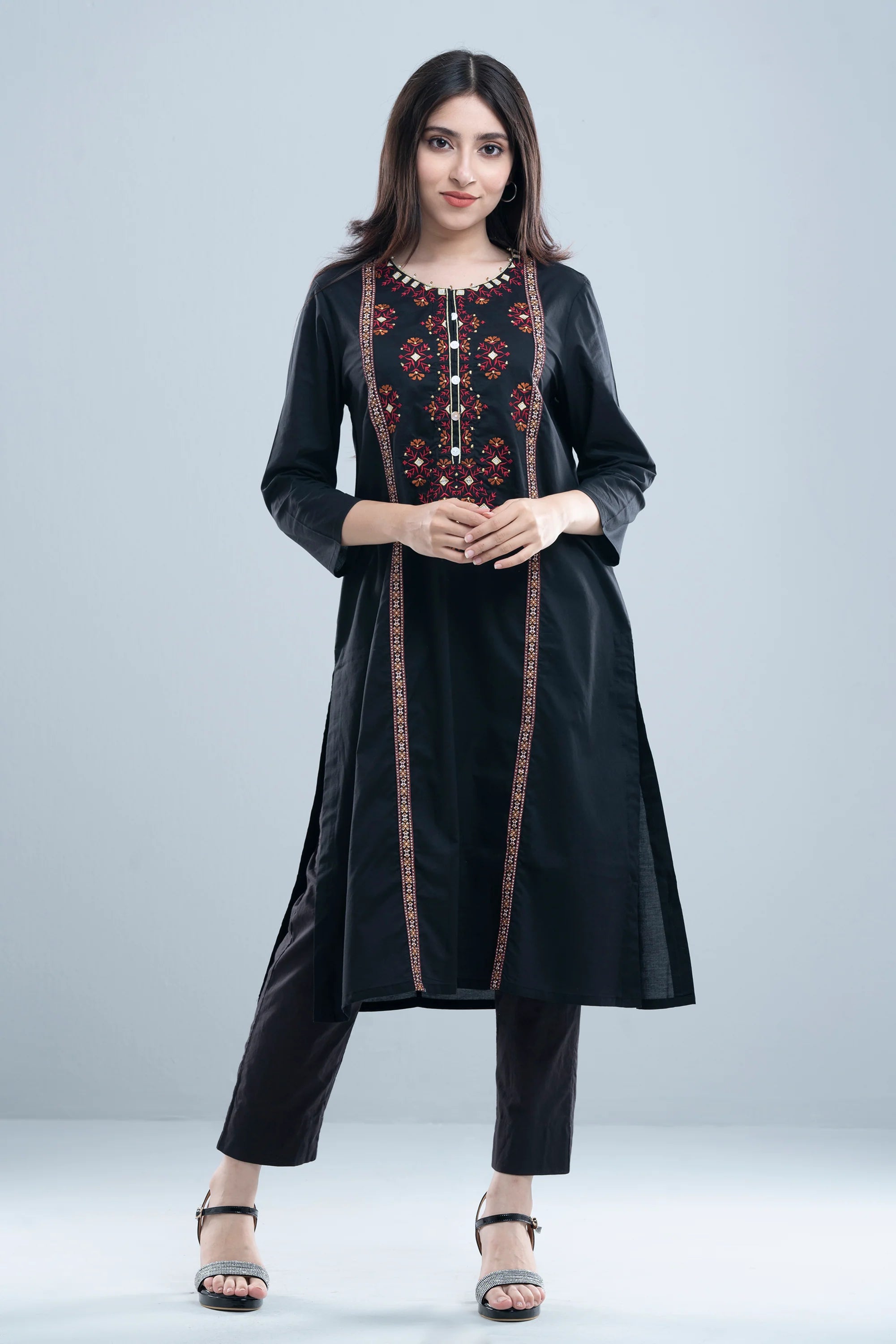 Smart Fit Embroidered Ethnic Kurta