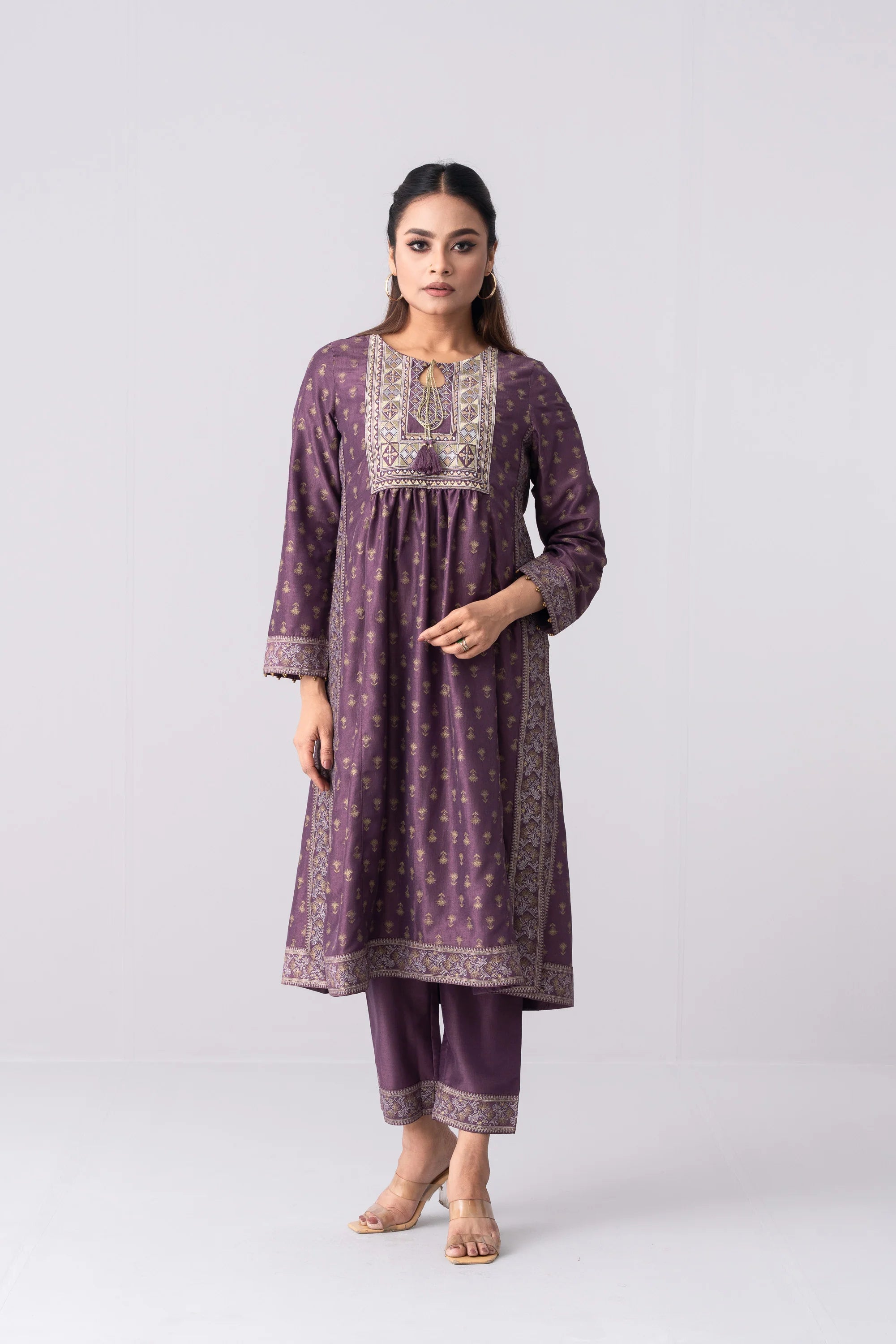Ready-to-Wear Embroidered Two-Piece Formal Ethnic Set