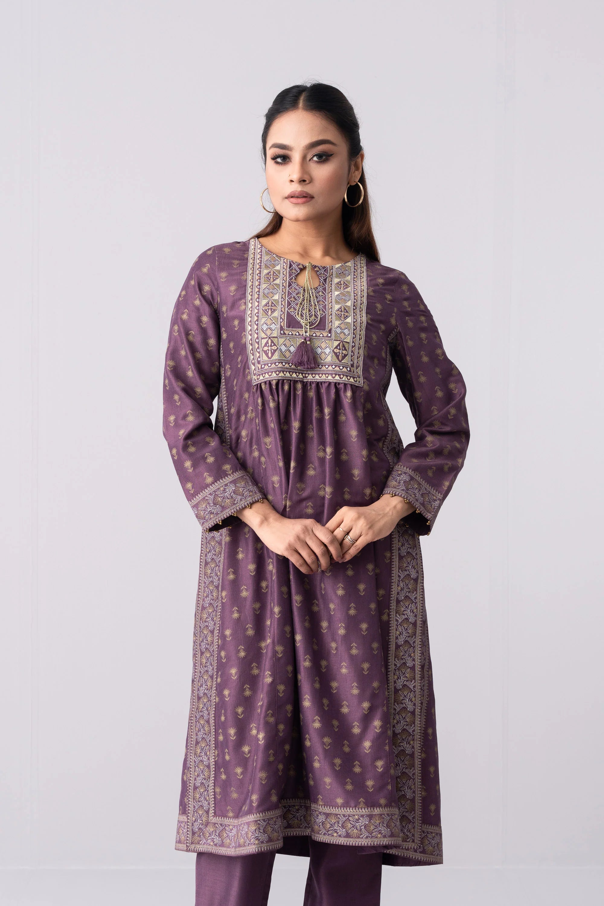 Ready-to-Wear Embroidered Two-Piece Formal Ethnic Set