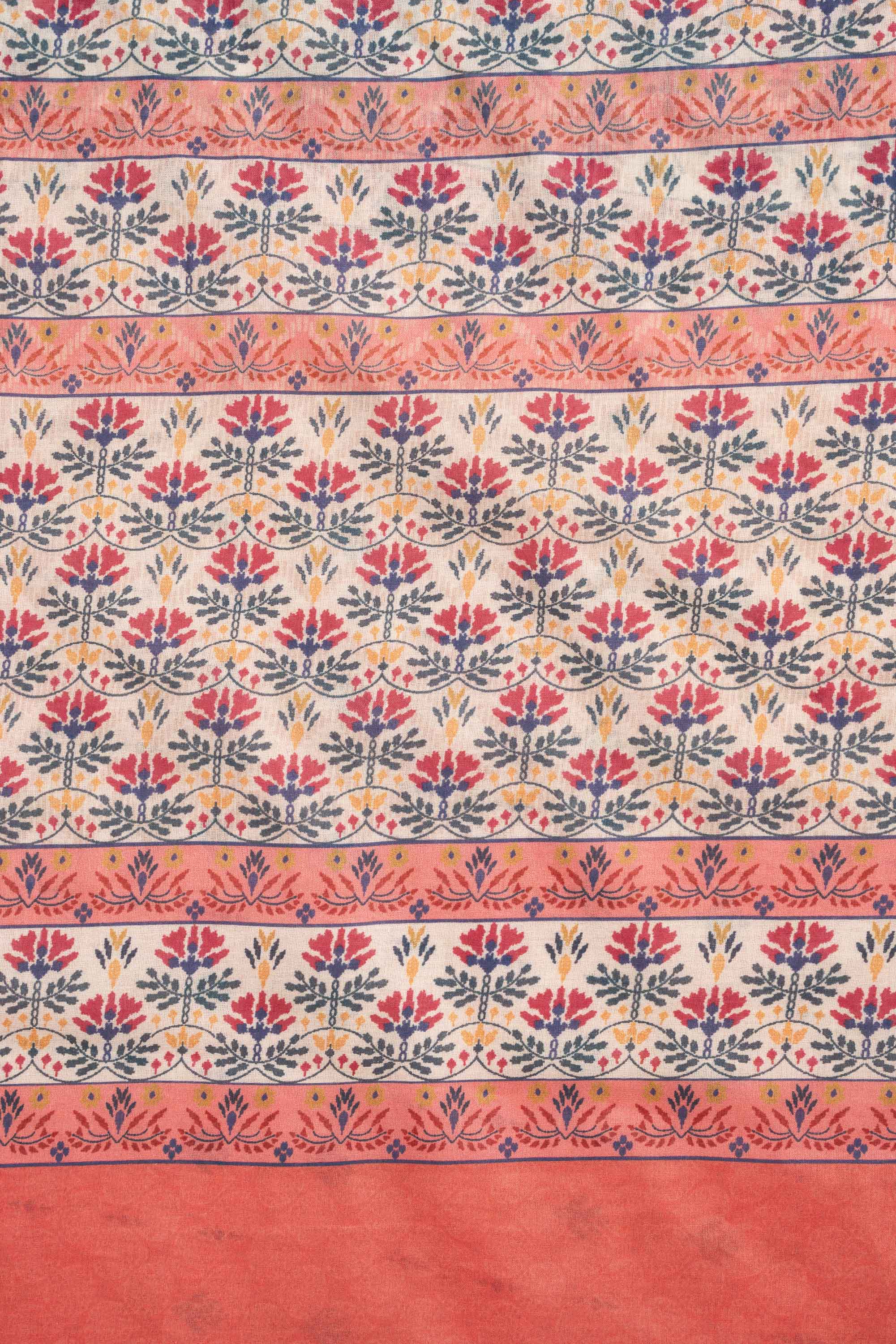 Digital Printed Cotton Saree
