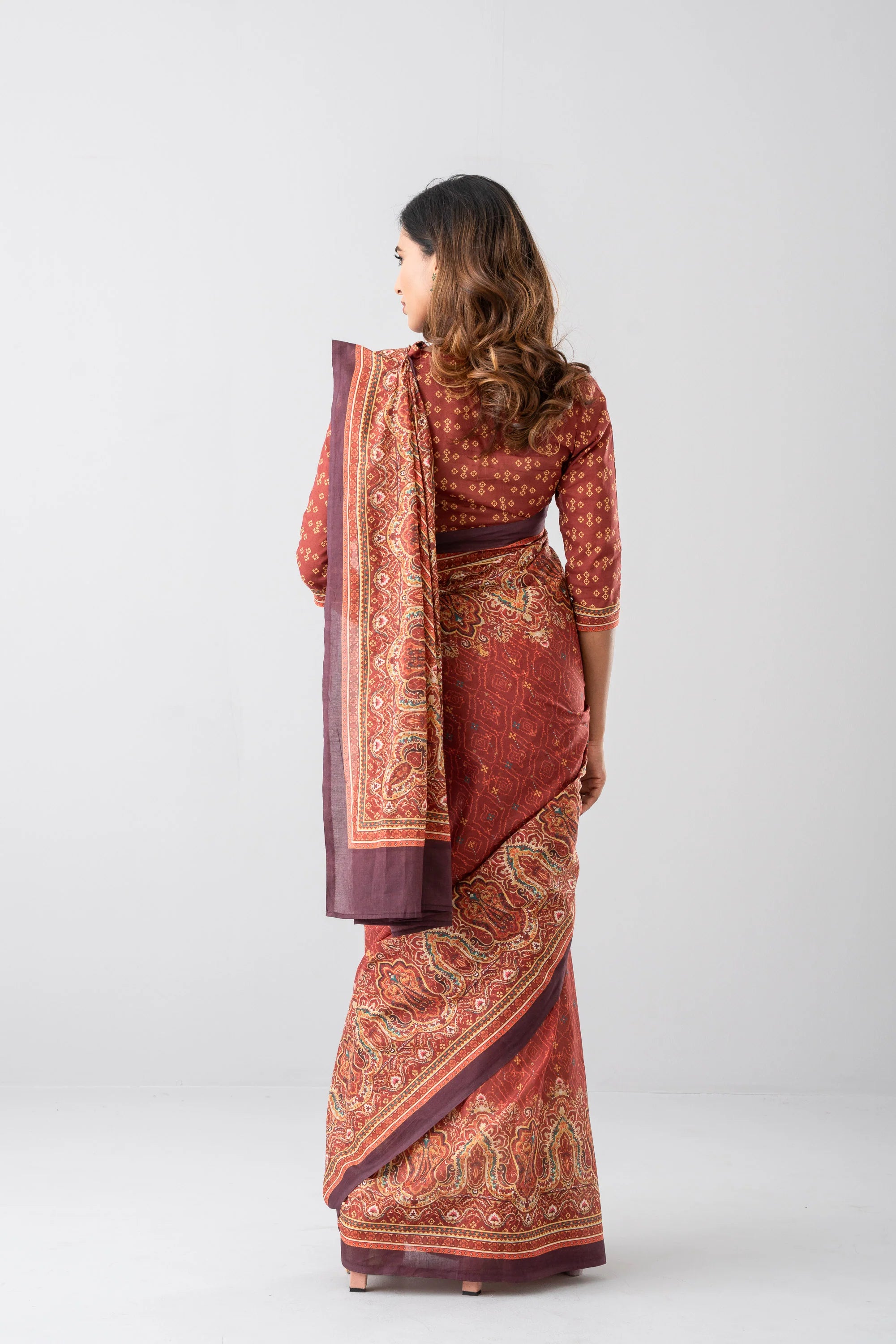 Digital Printed Cotton Saree