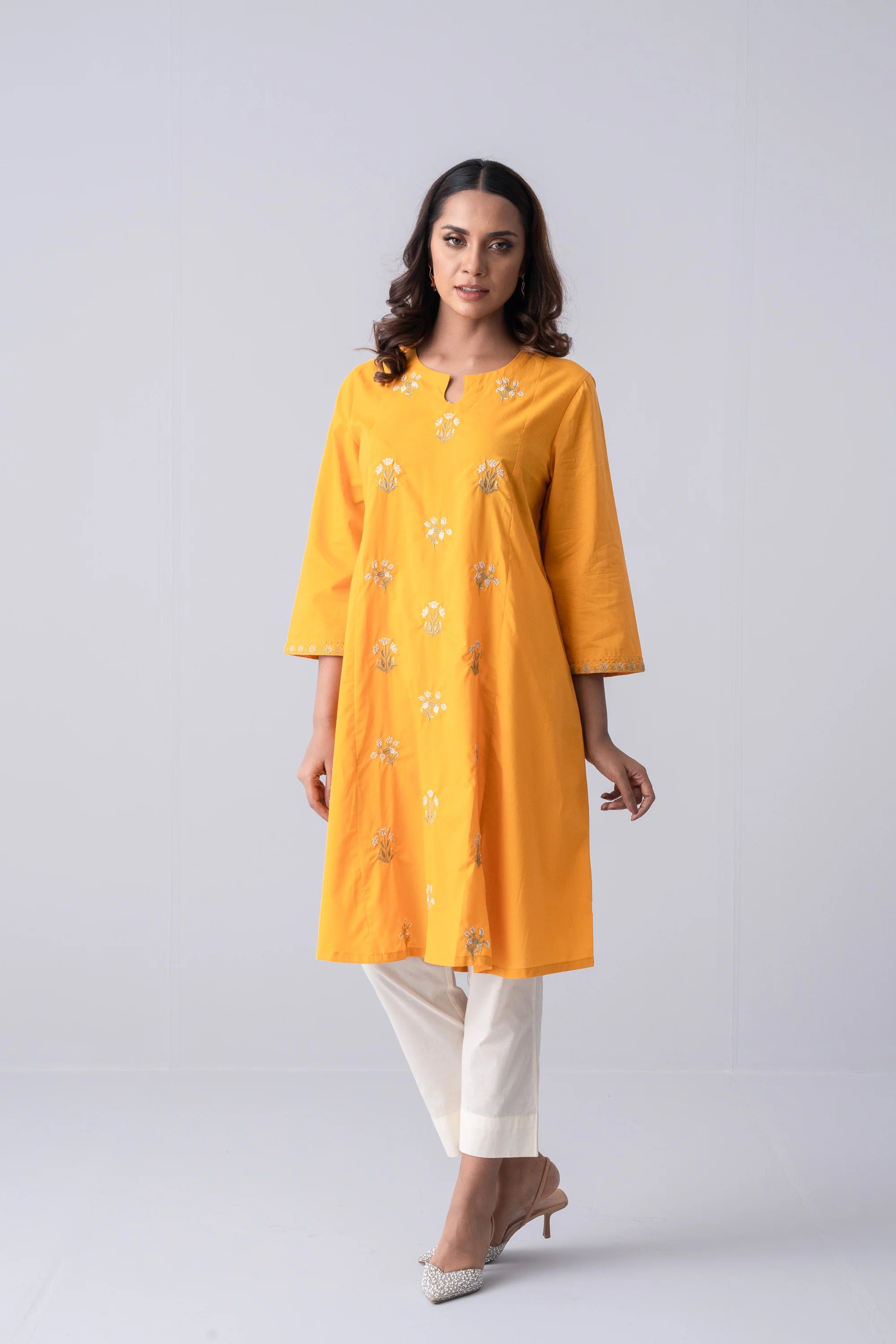 Smart Fit Embroidered Ethnic Kurta