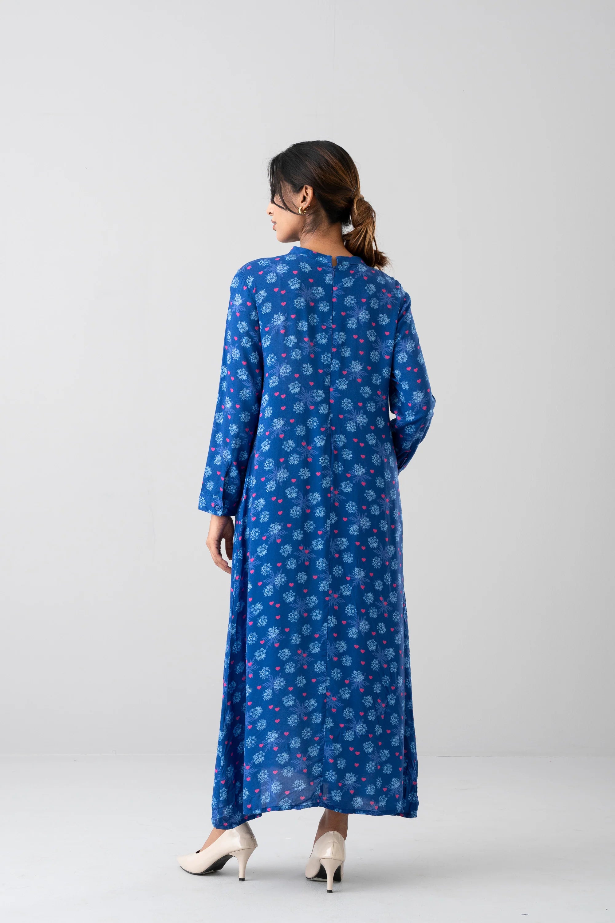 Ditsy Printed Long Dress - Mystika