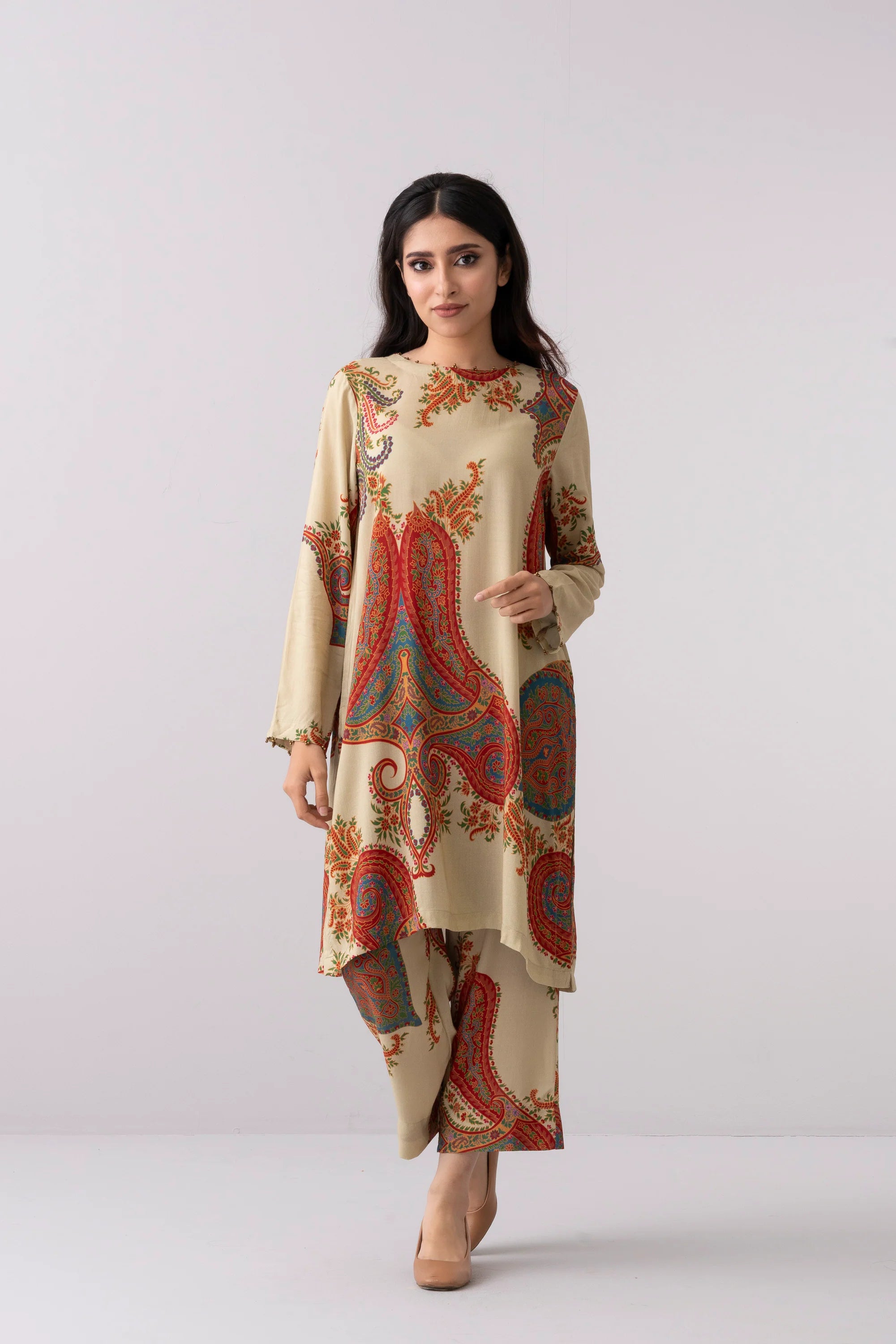 Smart Fit Digital Printed Two-Piece Ethnic Set
