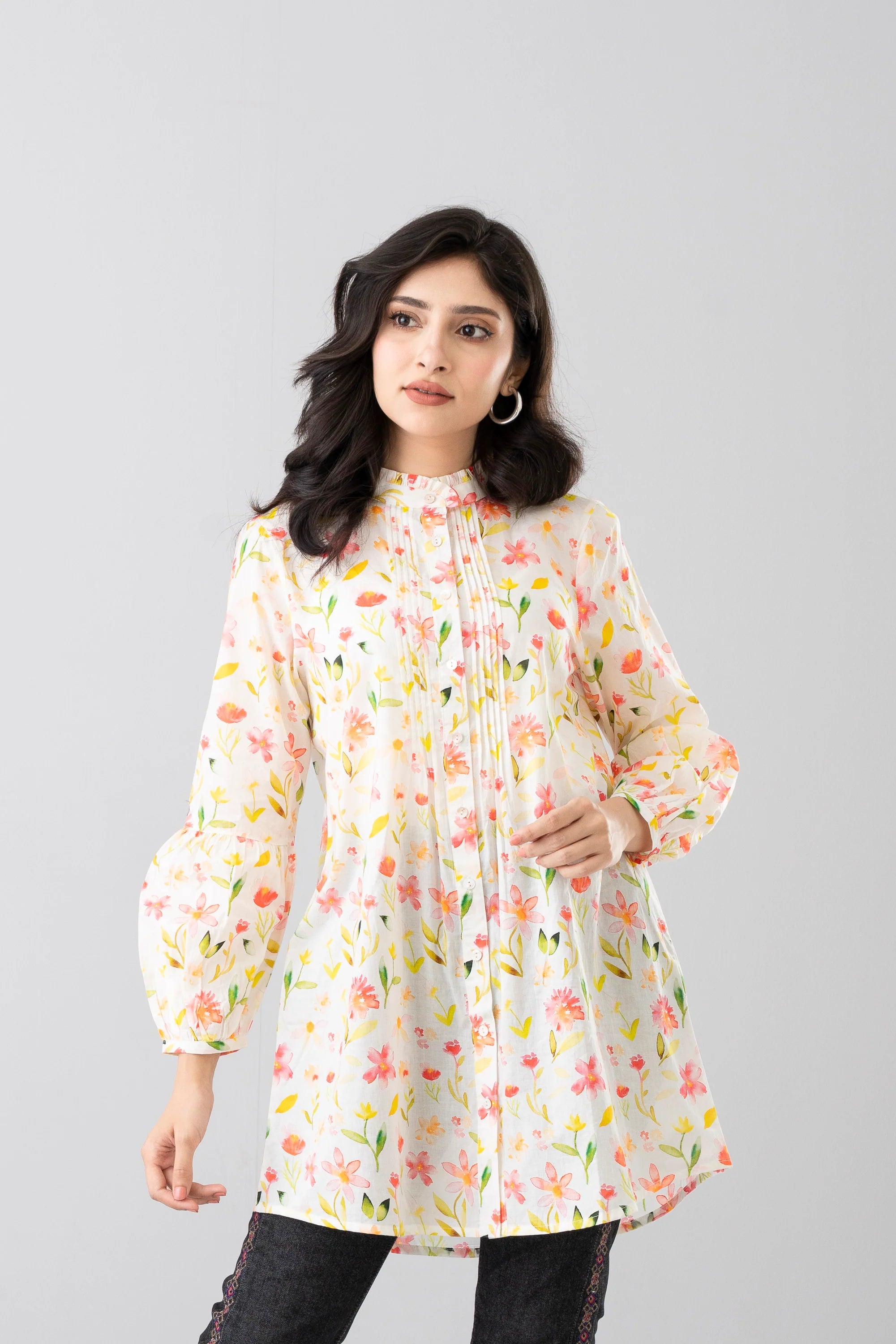 Digital Printed Floral Fashion Top - Mystika