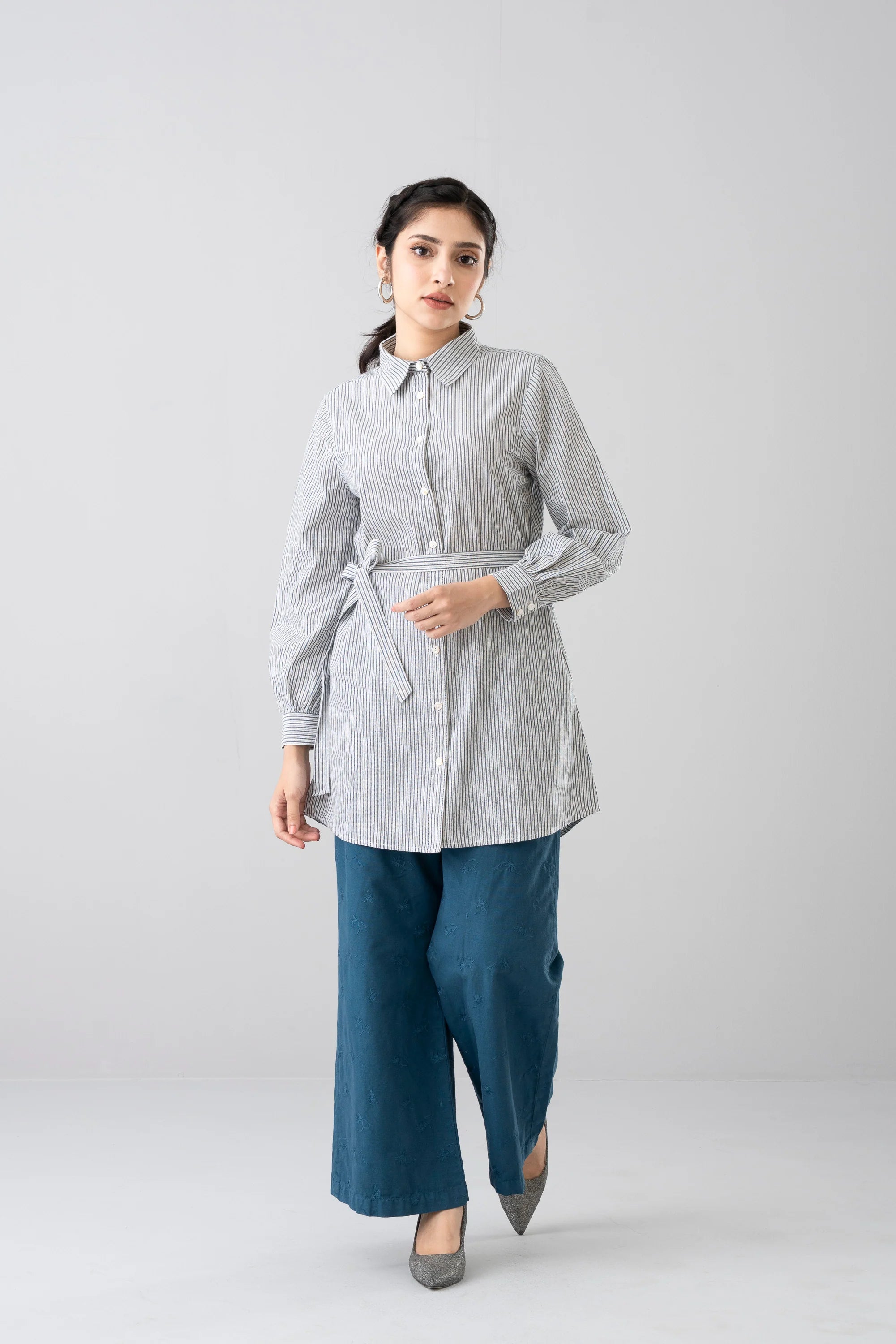 Relaxed Fit Striped Casual Shirt