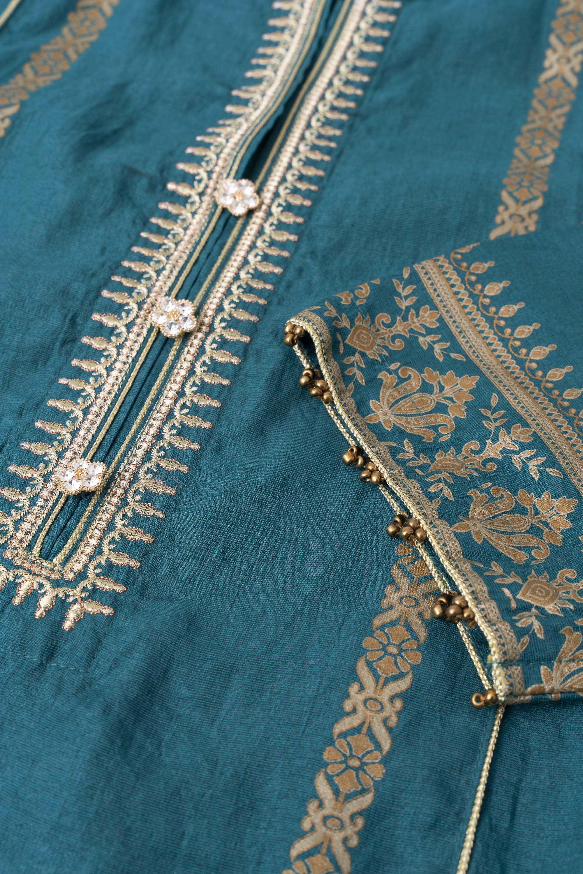 Smart Fit Embroidered Three-Piece Ethnic Set