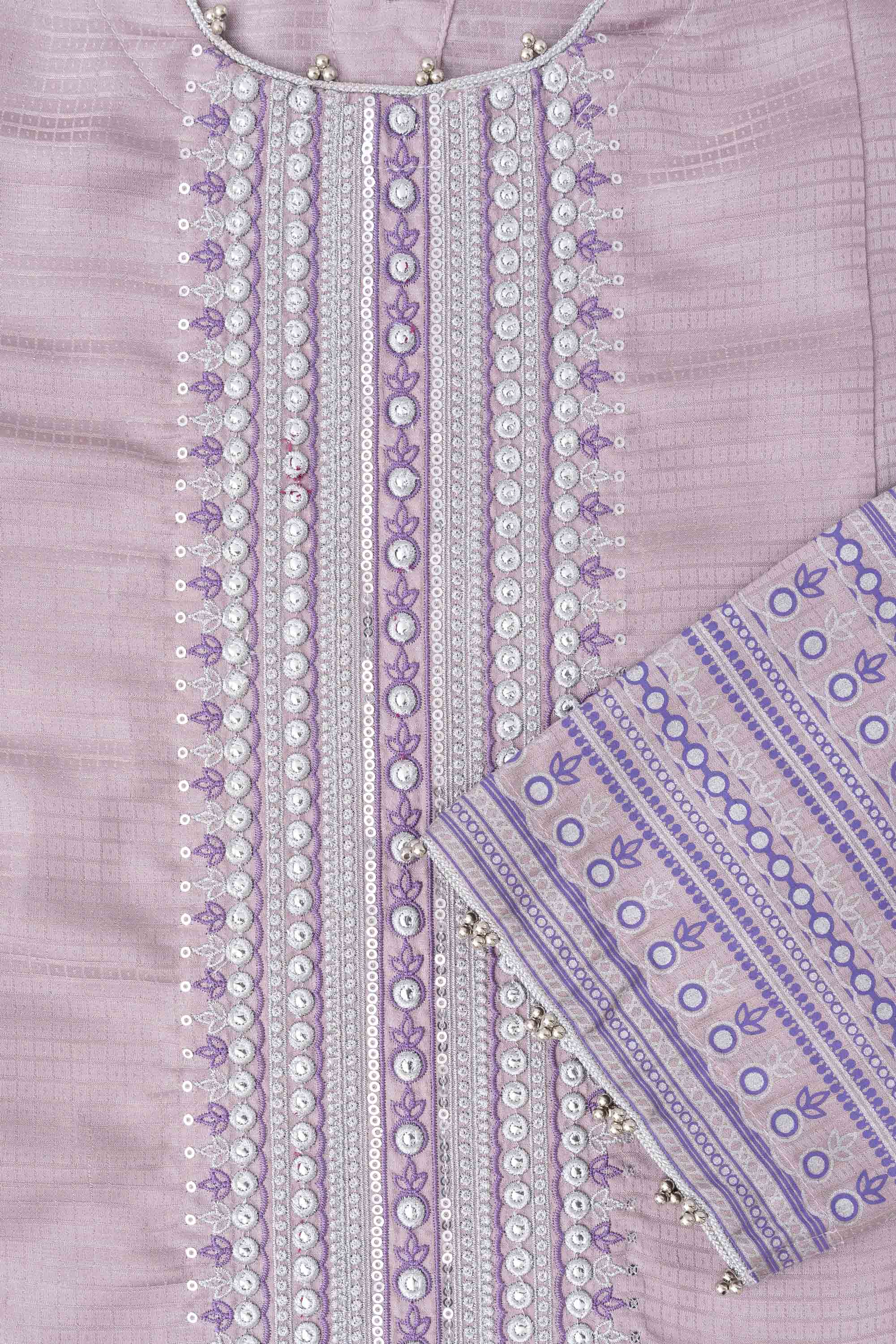 Smart Fit Embroidered Three-Piece Semi-Formal Ethnic Set