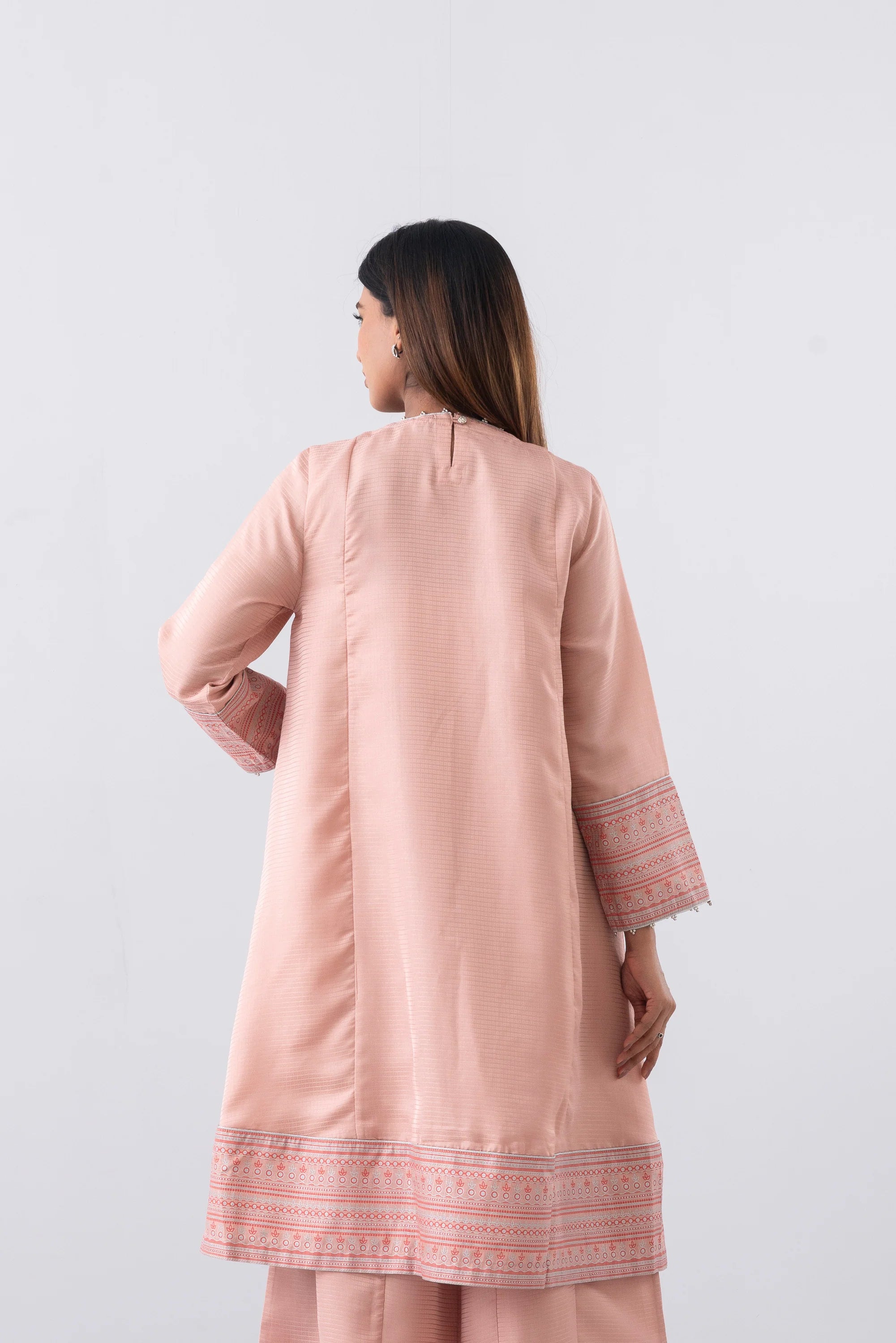 Smart Fit Embroidered Three-Piece Semi-Formal Ethnic Set