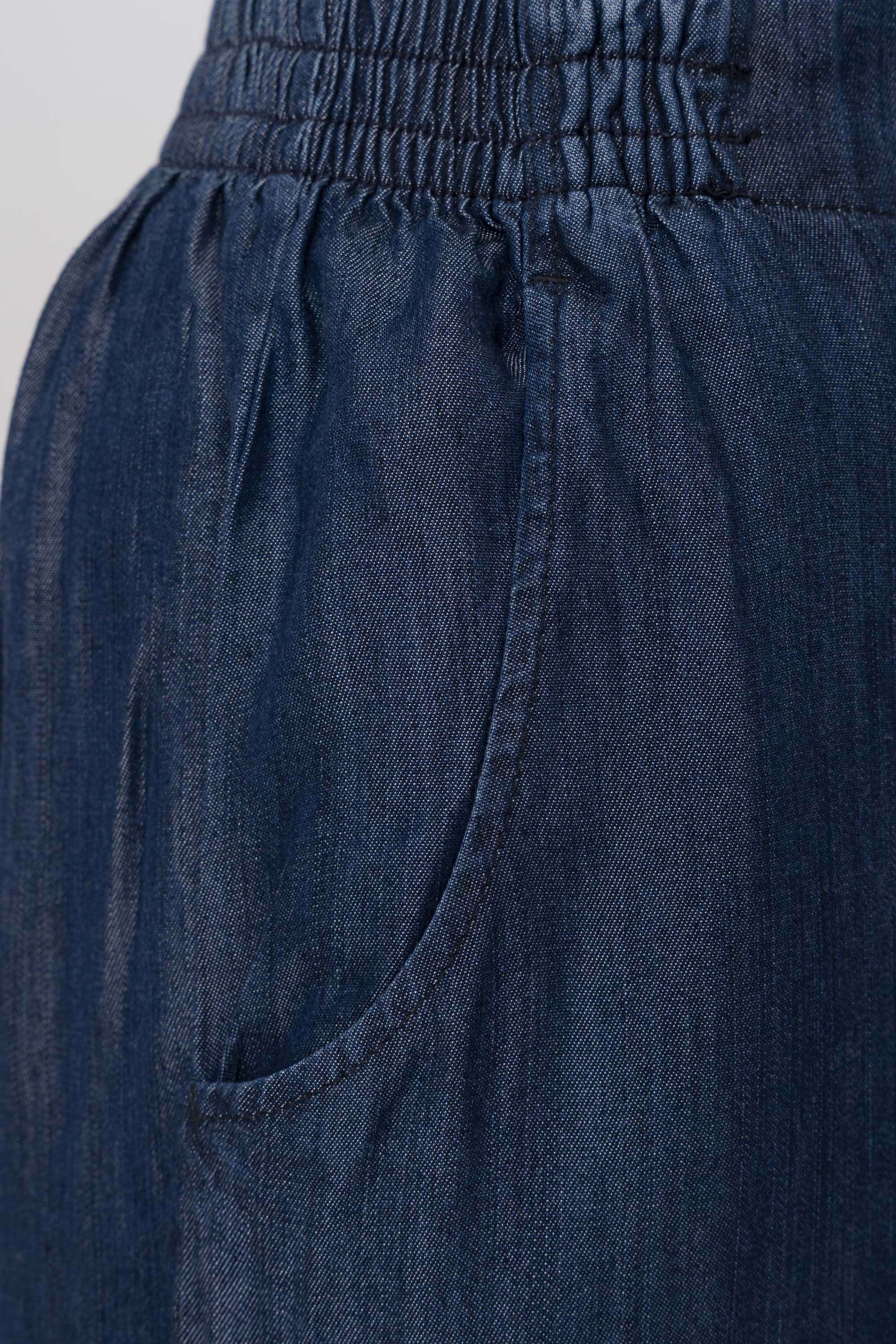 Relaxed Fit Denim-Style Ethnic Pants