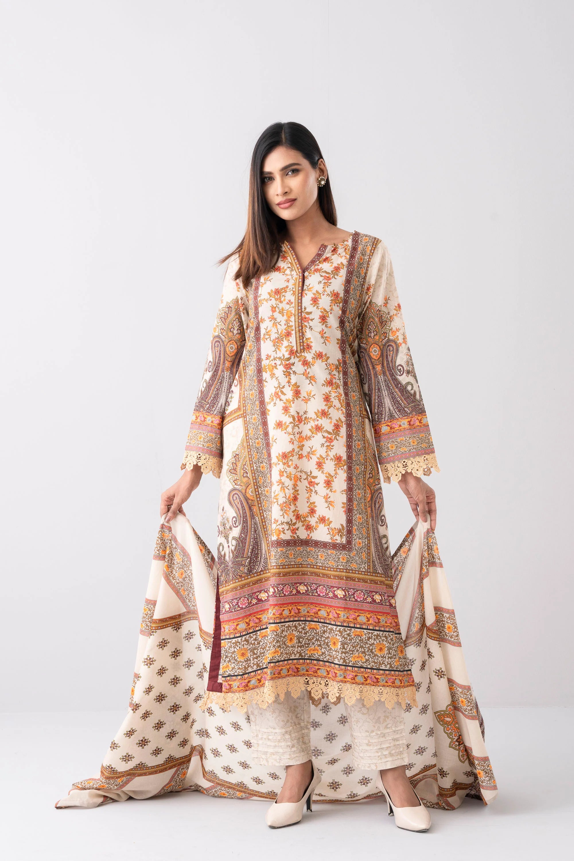 Smart Fit Digital Printed Three-Piece Lawn