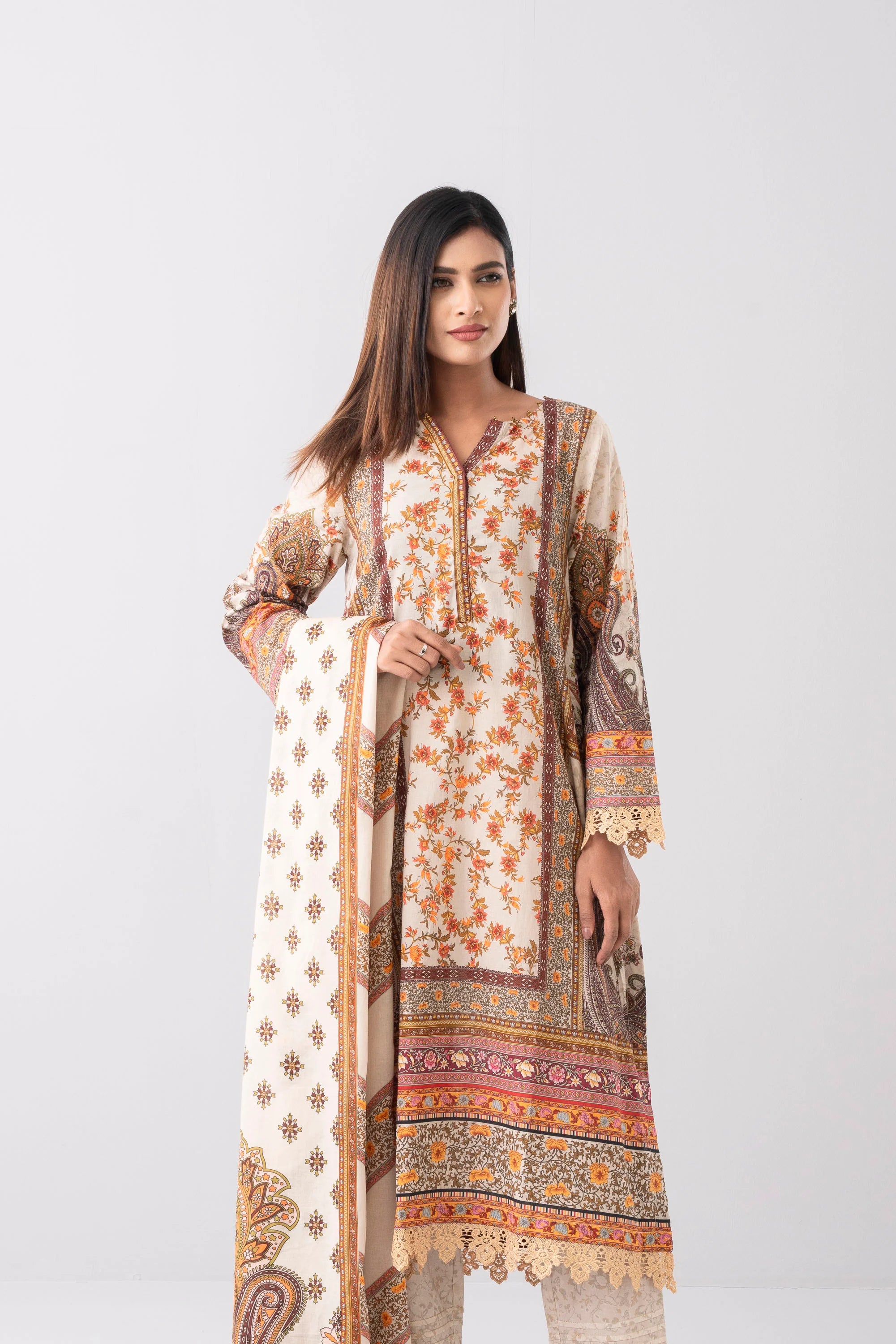Smart Fit Digital Printed Three-Piece Lawn