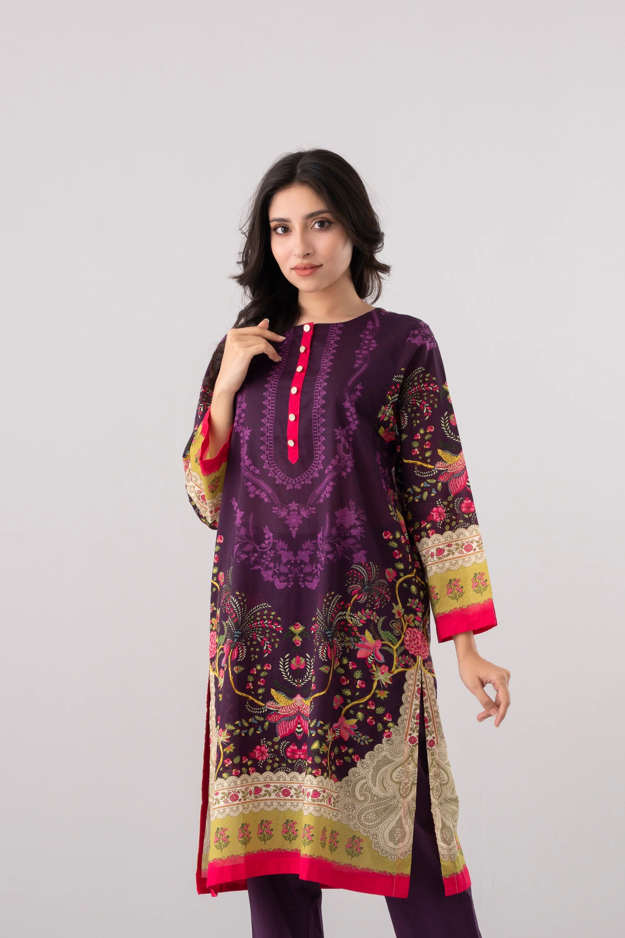 Relaxed Fit Digital Printed Lawn Kurta