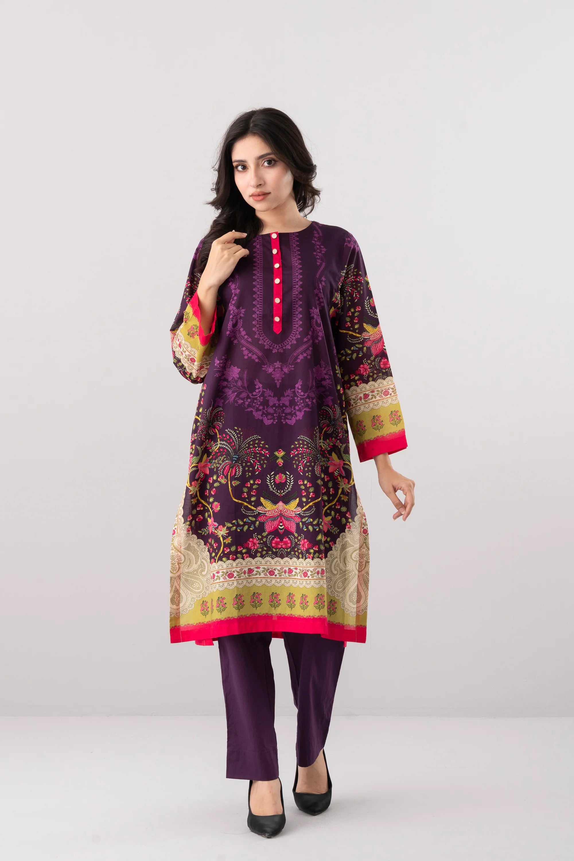 Relaxed Fit Digital Printed Lawn Kurta