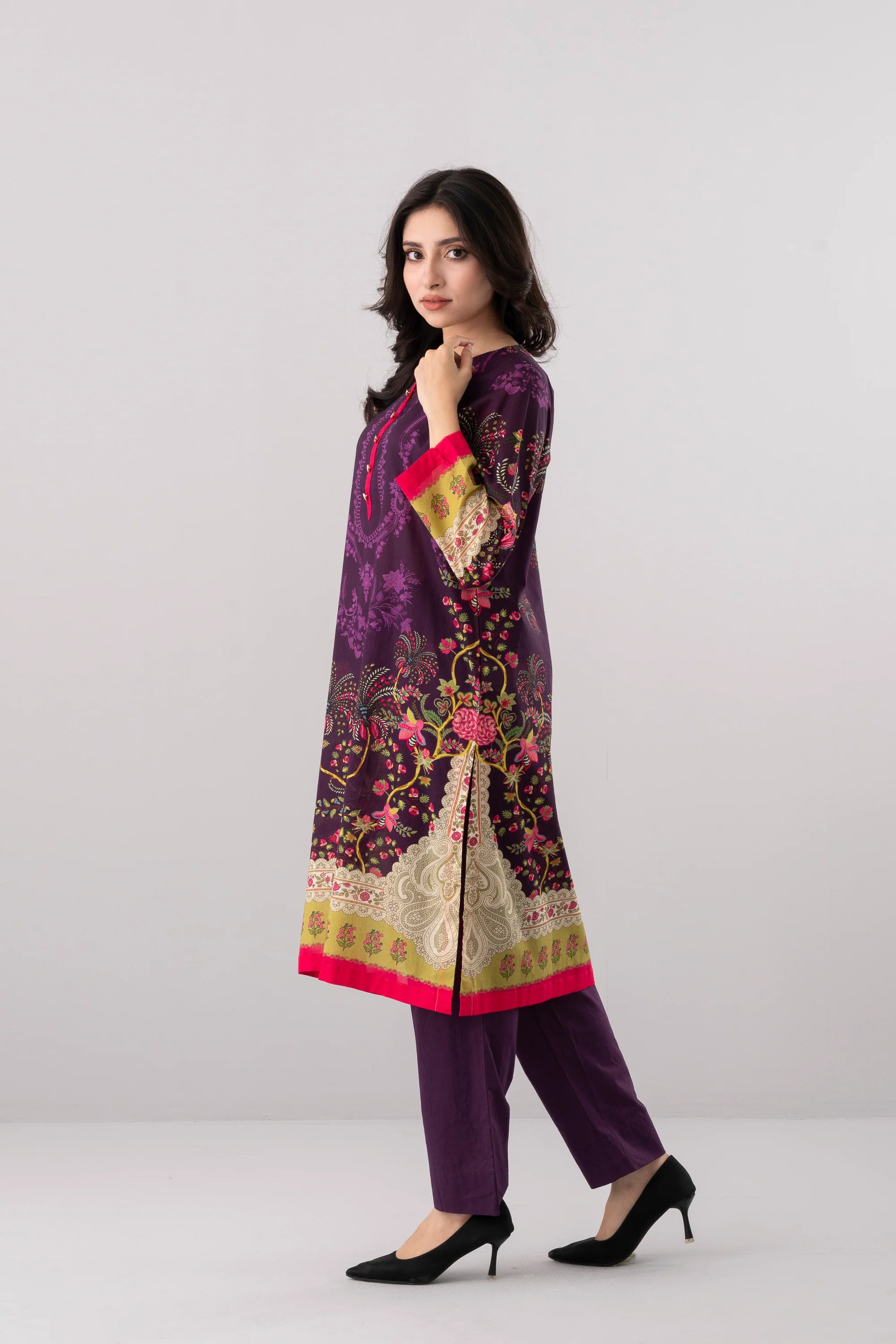Relaxed Fit Digital Printed Lawn Kurta