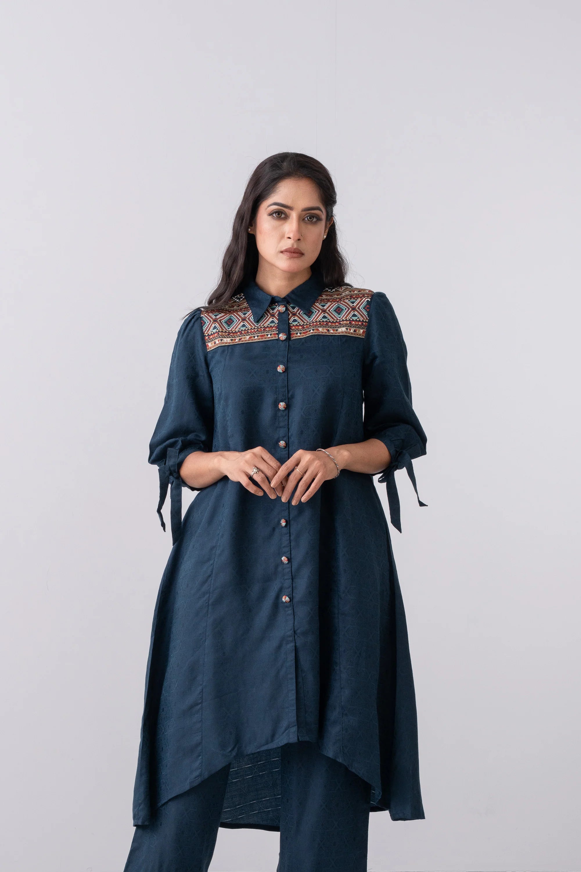 Ready-To-Wear Two-Piece Embroidered Semi Formal Set